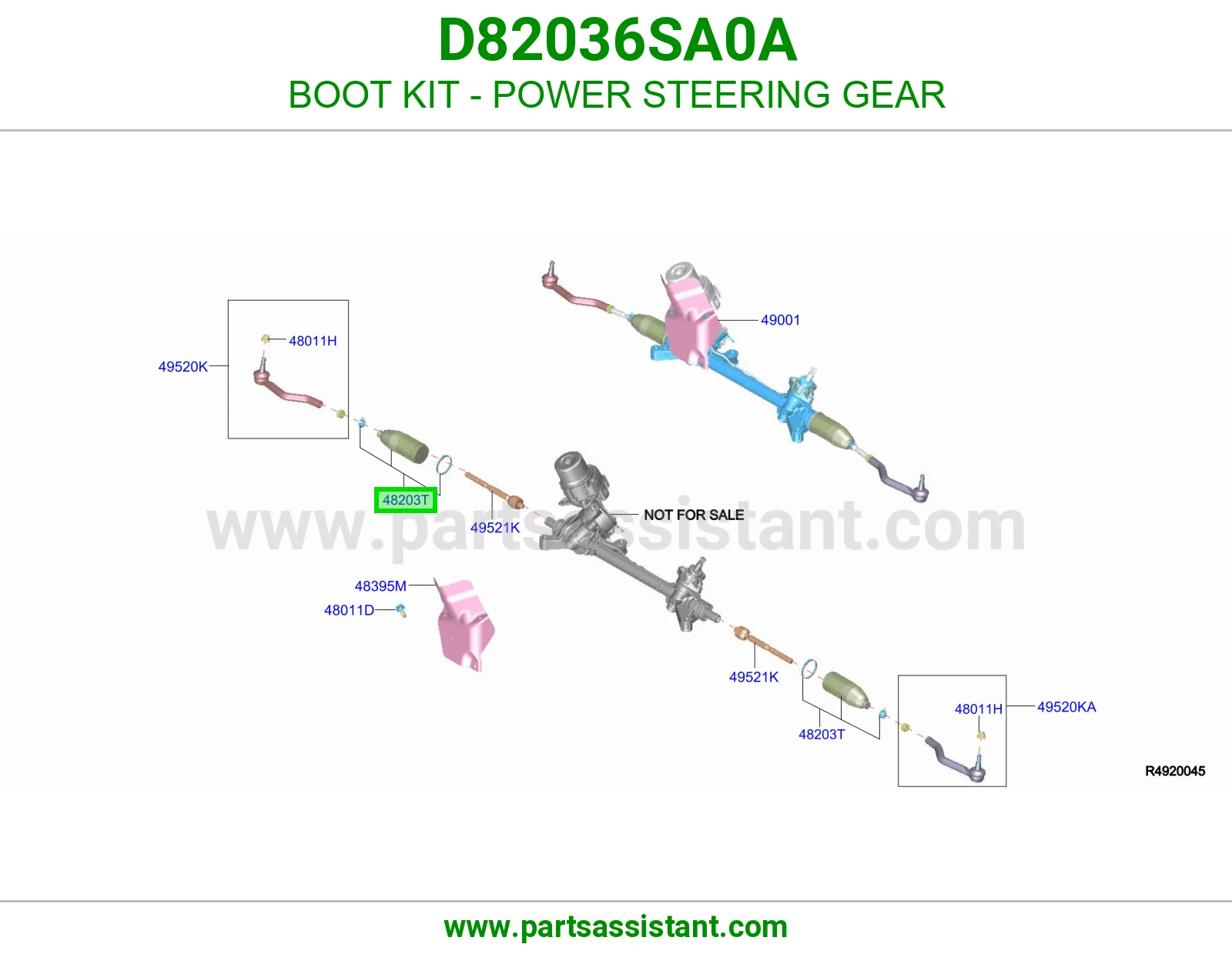 ربله ذراع دركسون داخلي D82036SA0A