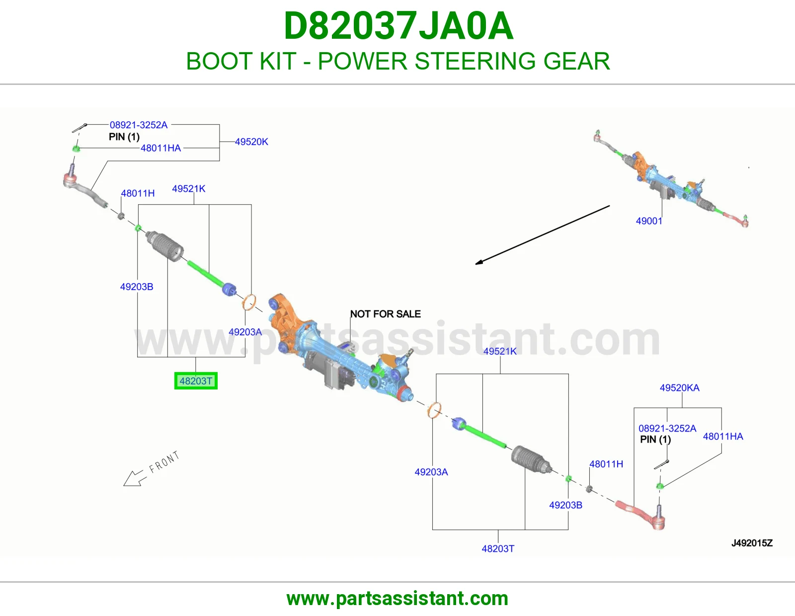 ربله ذراع دركسون داخلي D82037JA0A