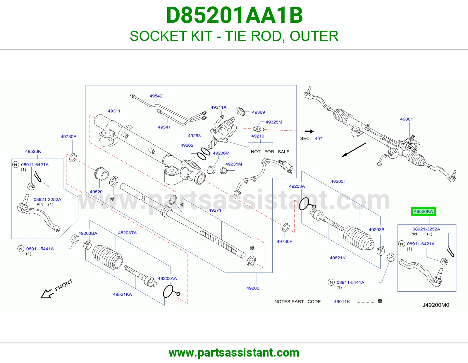 ذراع دركسون خارجي D85201AA1B