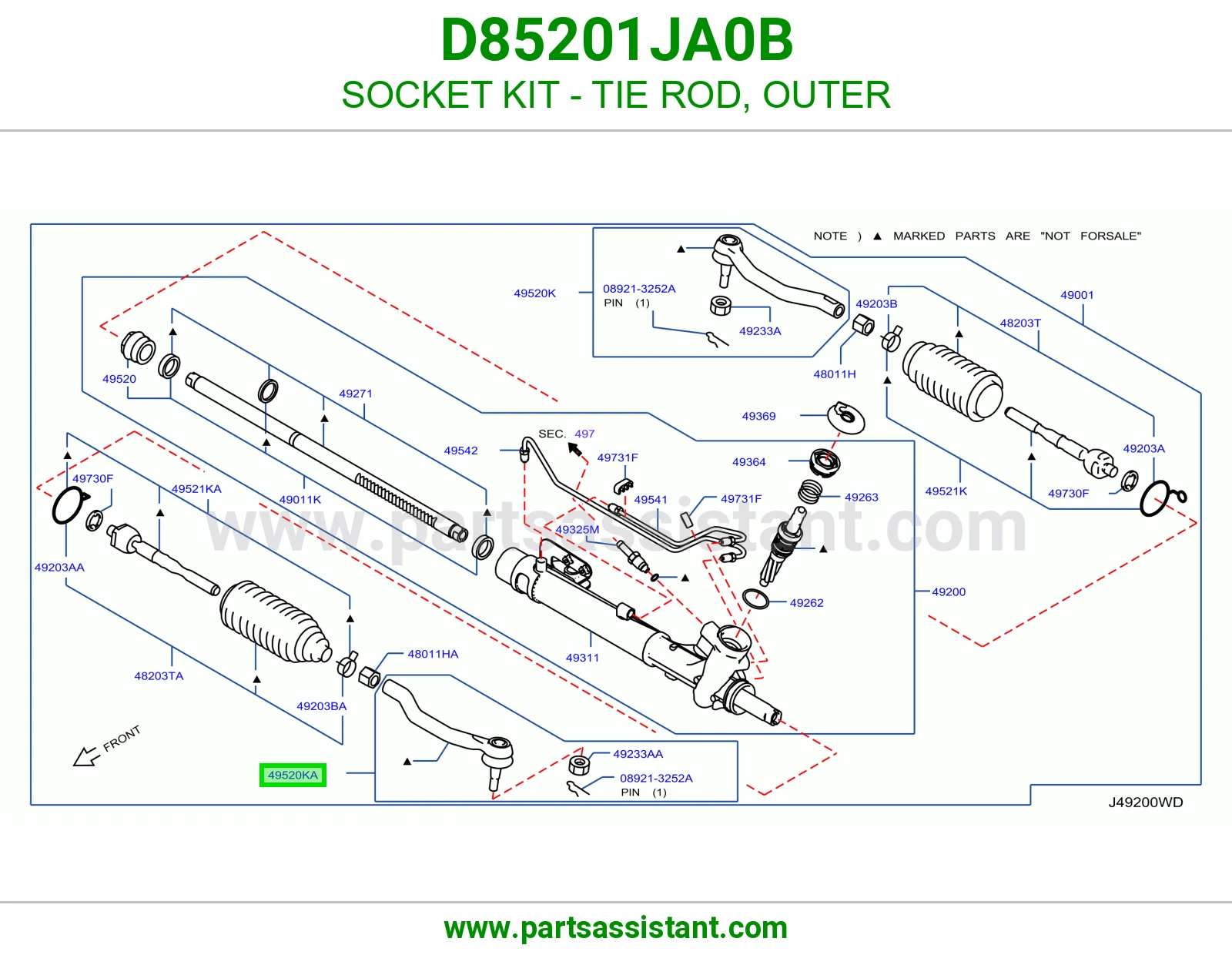 ذراع دركسون خارجي D85201JA0B