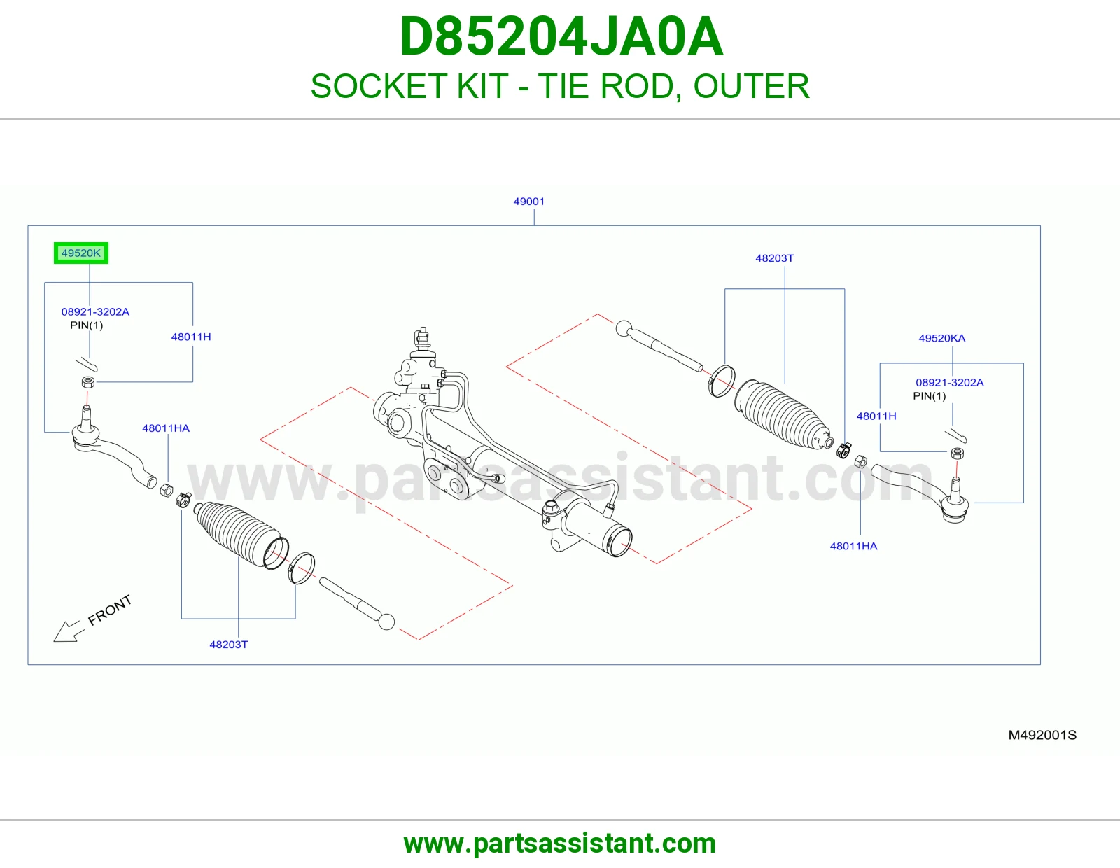 ذراع دركسون خارجي D85204JA0A