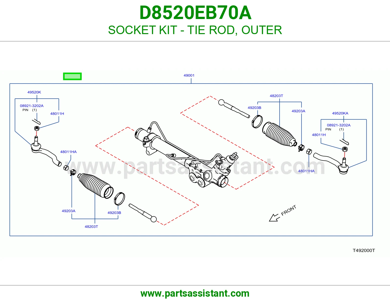 راس ذراع دركسون خارجي D8520EB70A