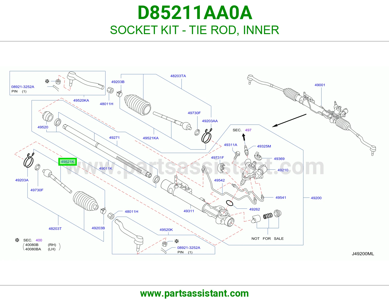ذراع دركسون داخلي D85211AA0A
