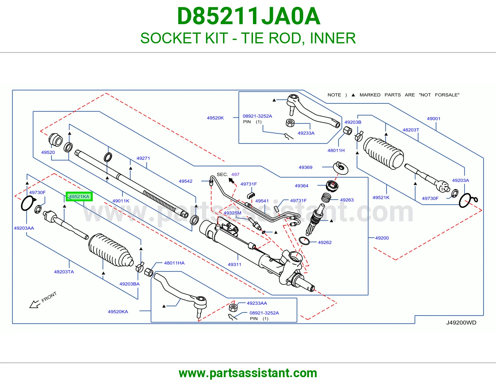 ذراع دركسون داخلي D85211JA0A