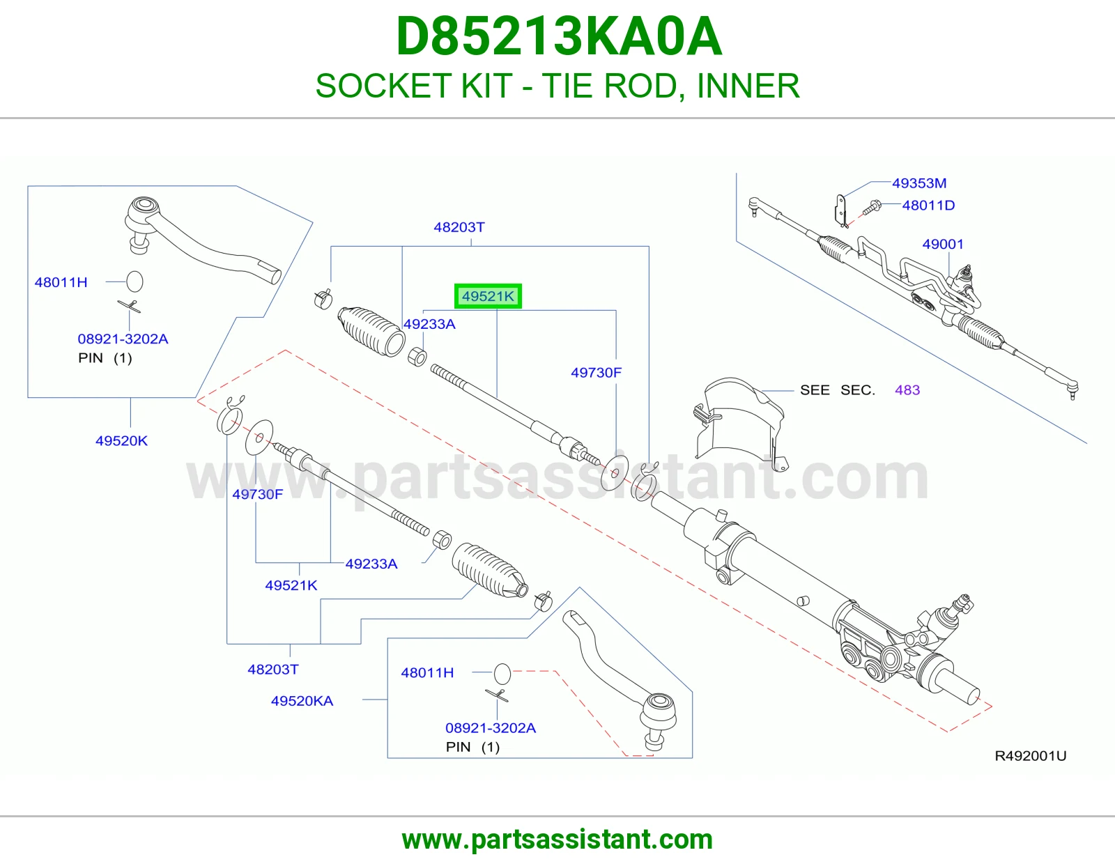 ذراع دركسون داخلي D85213KA0A