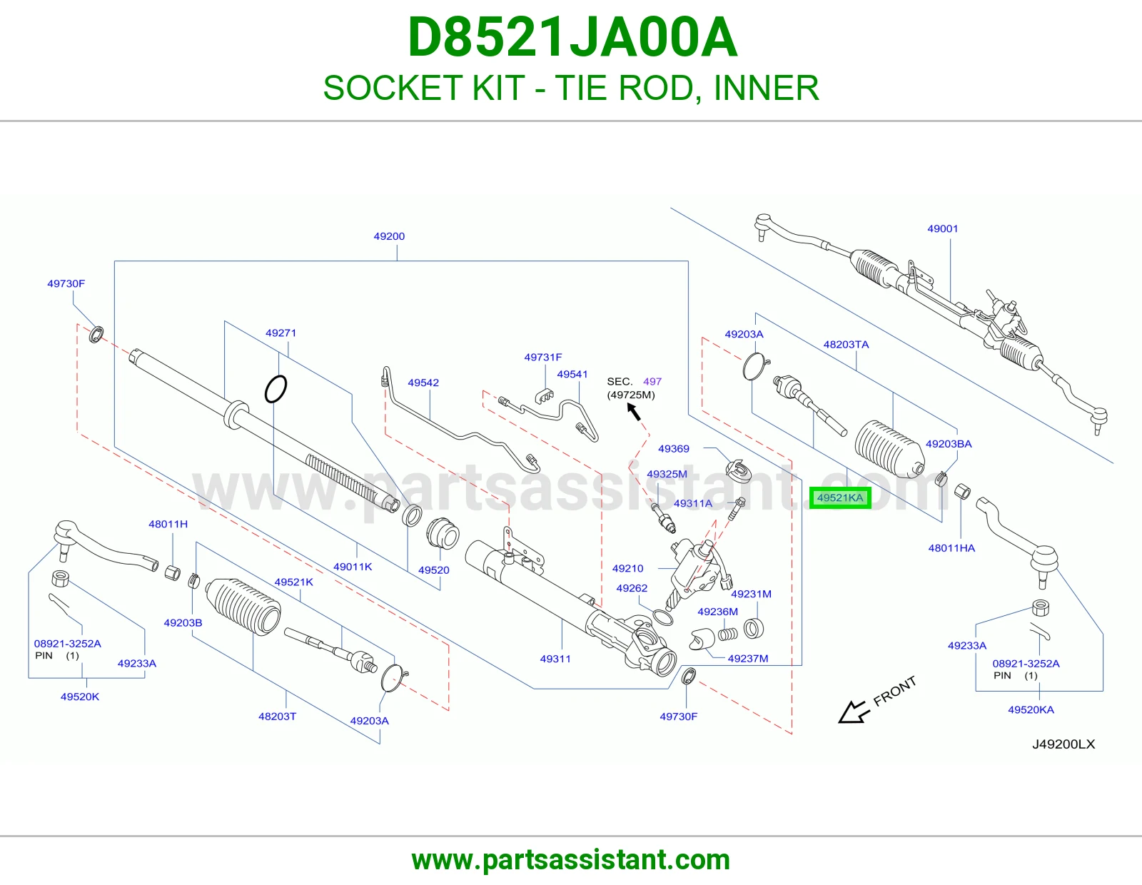 ذراع دركسون داخلي D8521JA00A