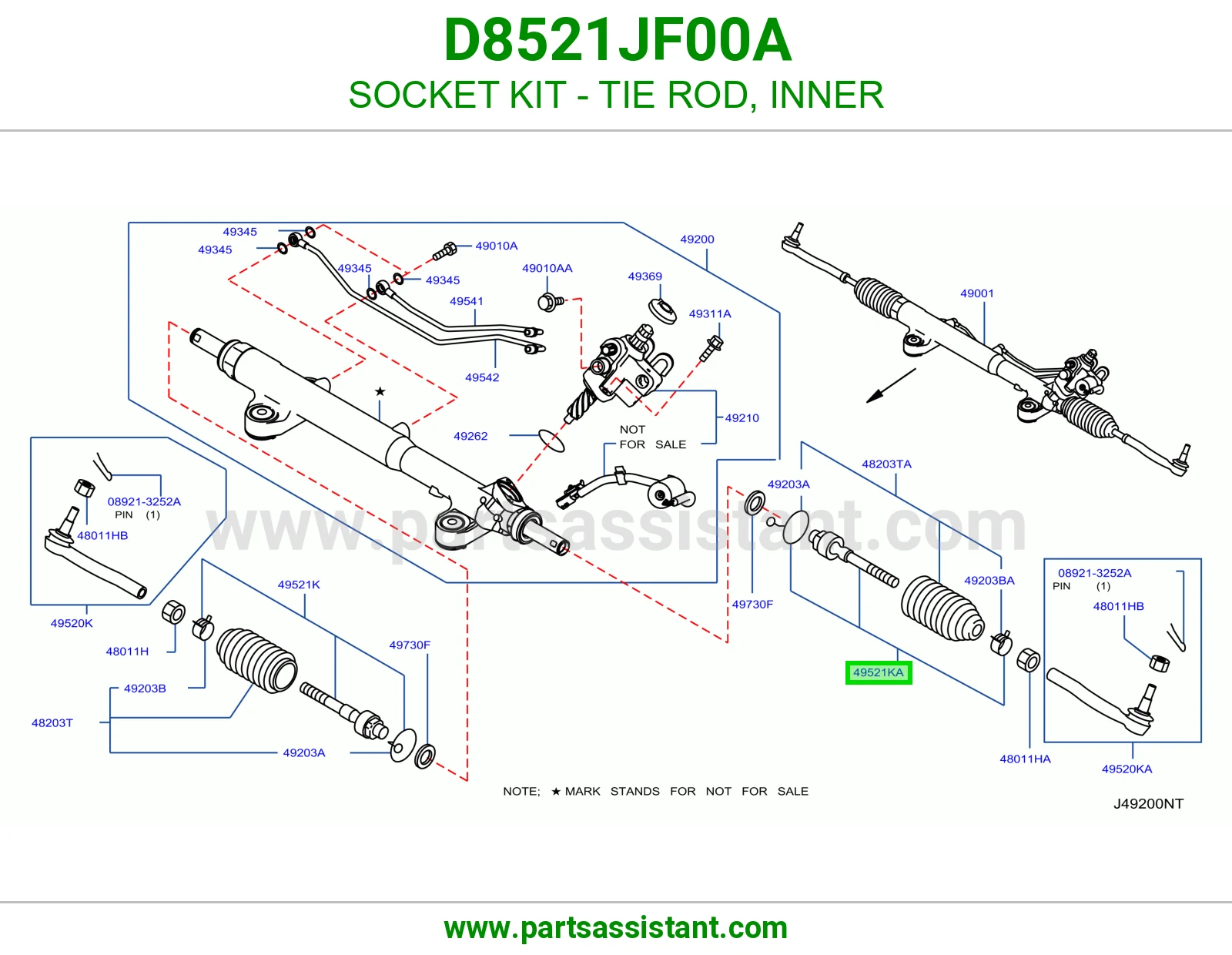ذراع دركسون داخلي D8521JF00A