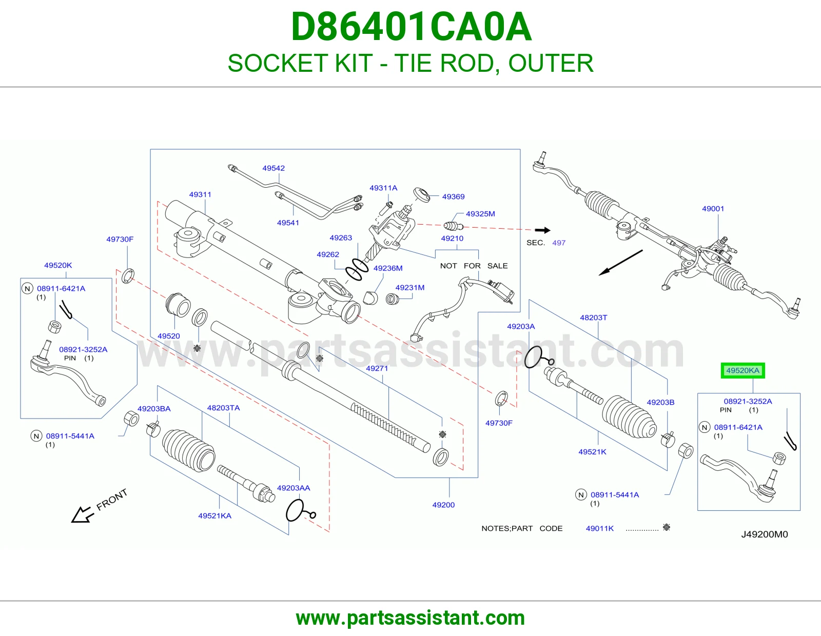 ذراع دركسون خارجي D86401CA0A