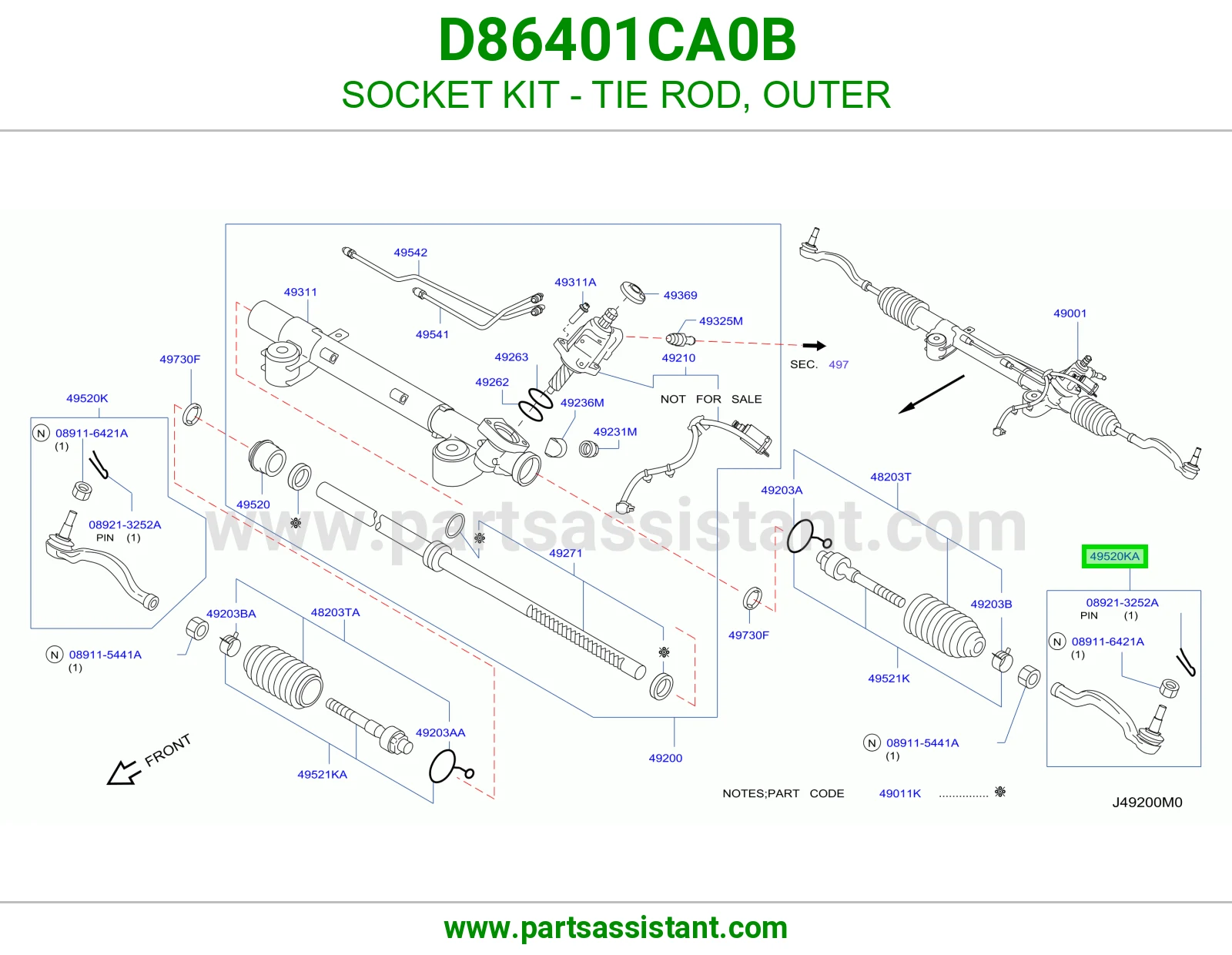 ذراع دركسون خارجي D86401CA0B
