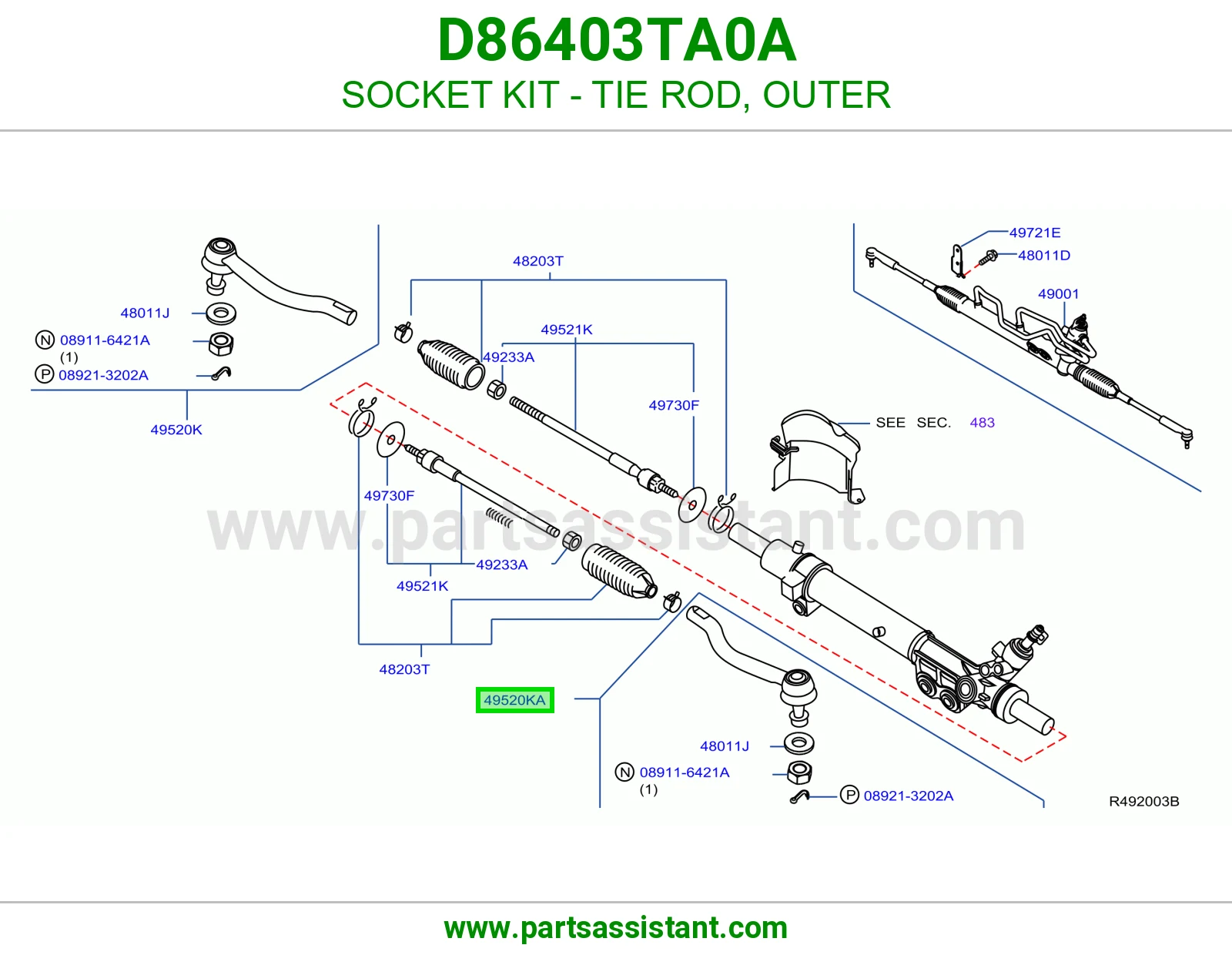 ذراع دركسون خارجي D86403TA0A