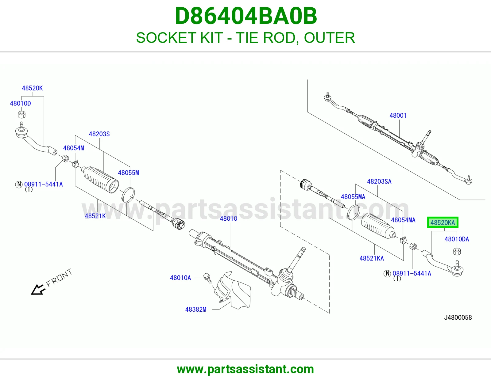 راس ذراع دركسون خارجي يسار D86404BA0B