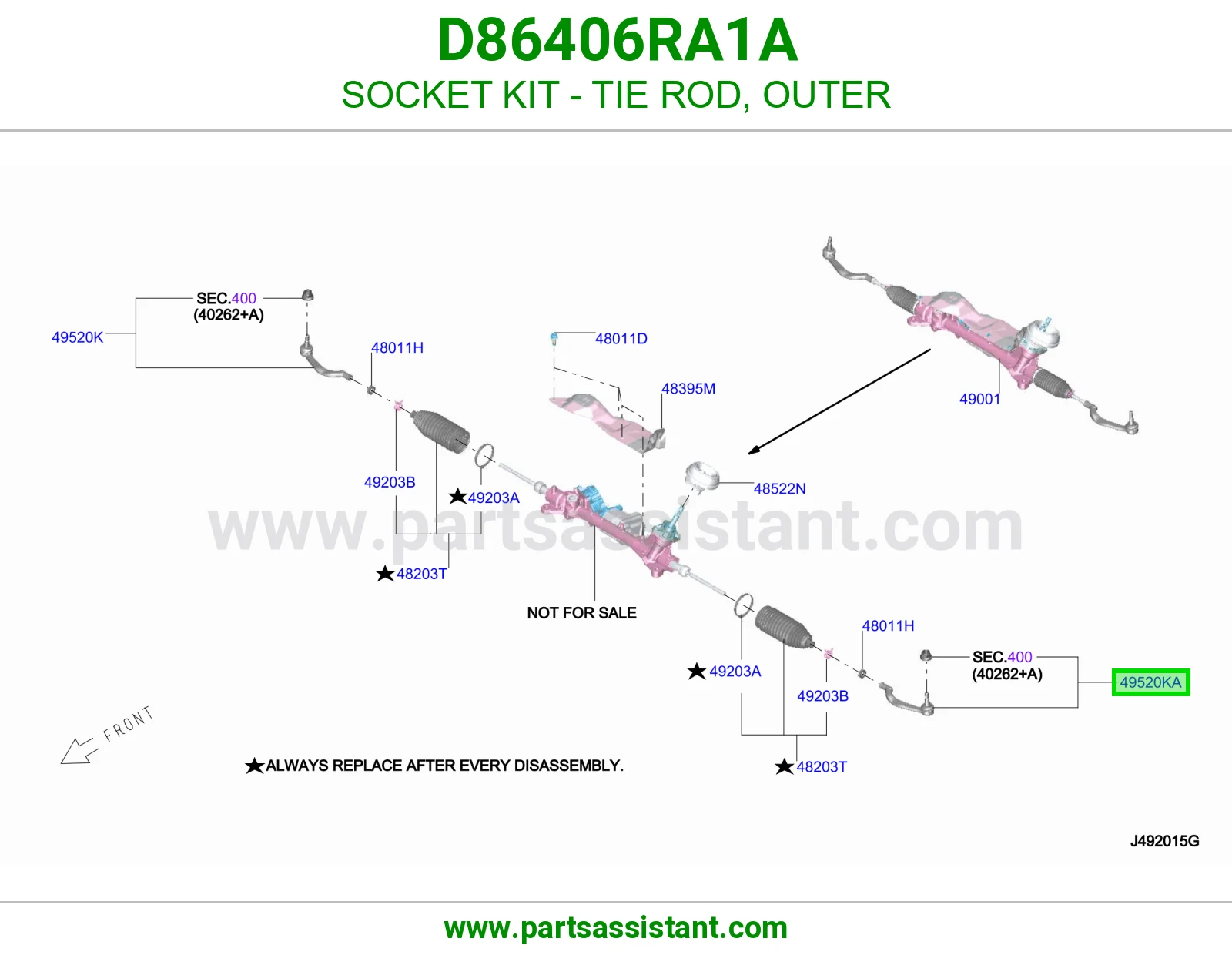 ذراع دركسون خارجي D86406RA1A