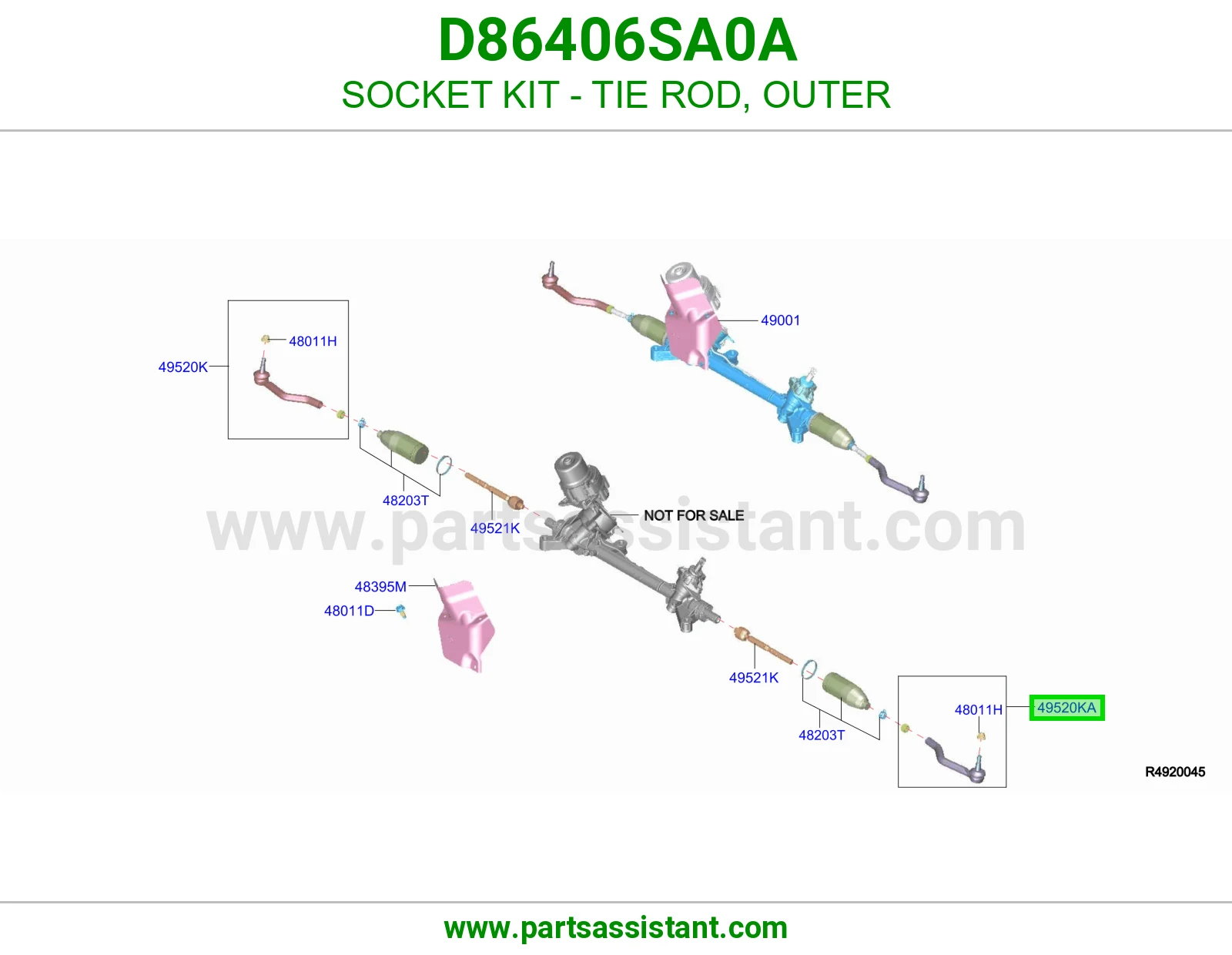 ذراع دركسون خارجي D86406SA0A