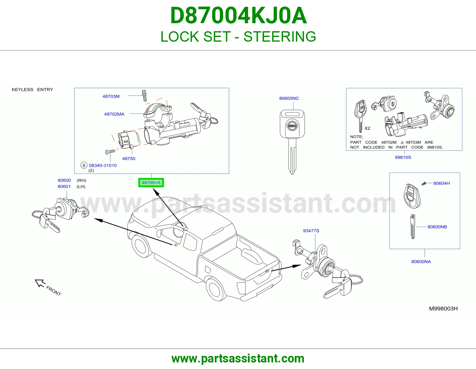 سوتش تشغيل مكينه D87004KJ0A