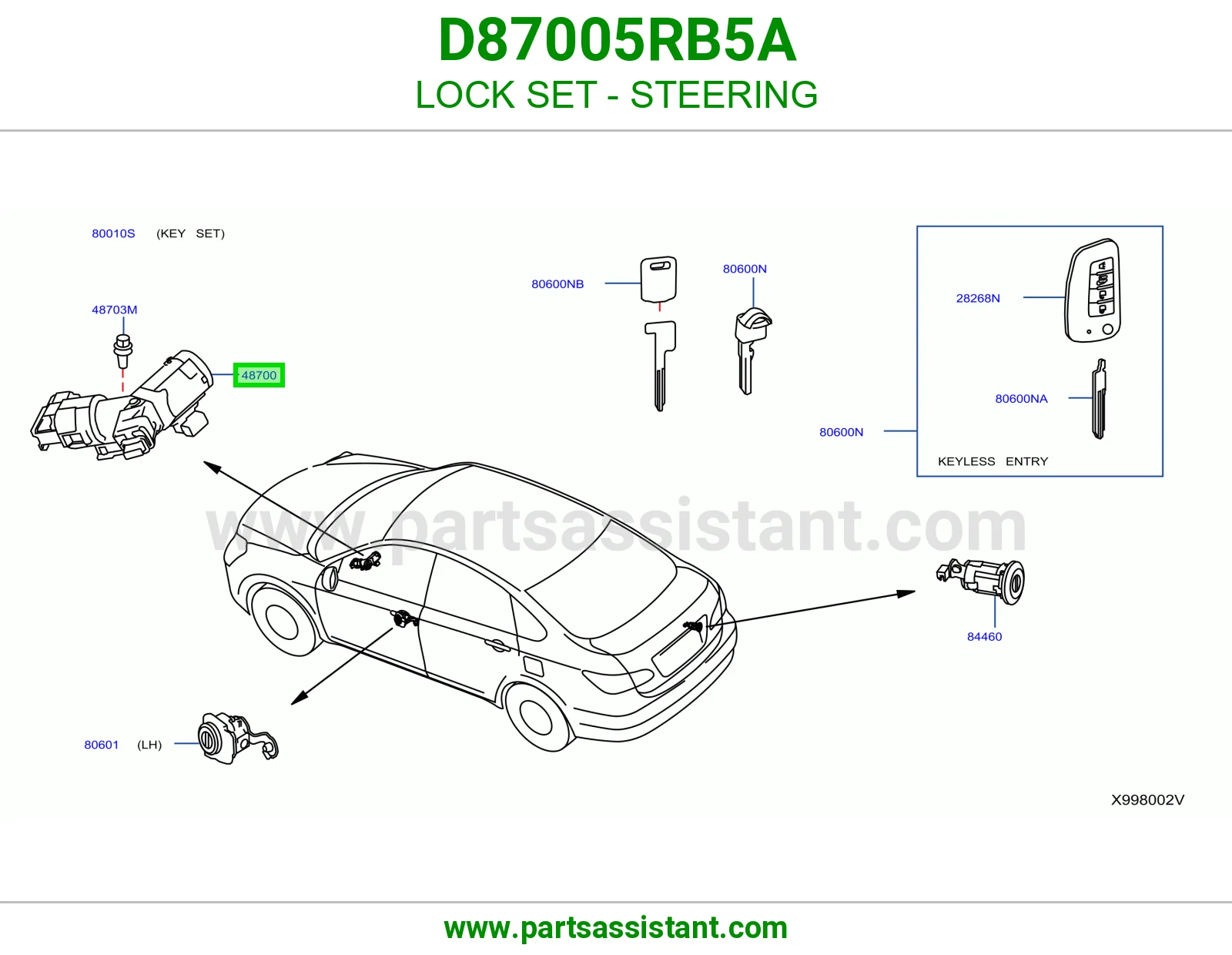 سوتش تشغيل مكينه D87005RB5A