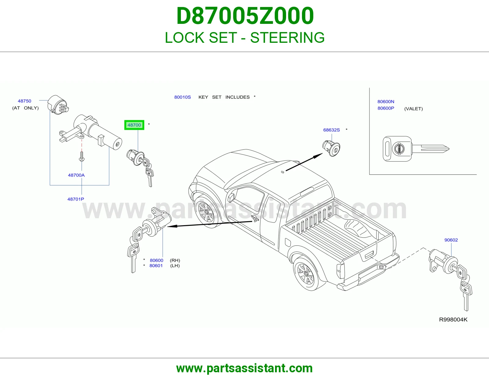 سوتش تشغيل مكينه D87005Z000