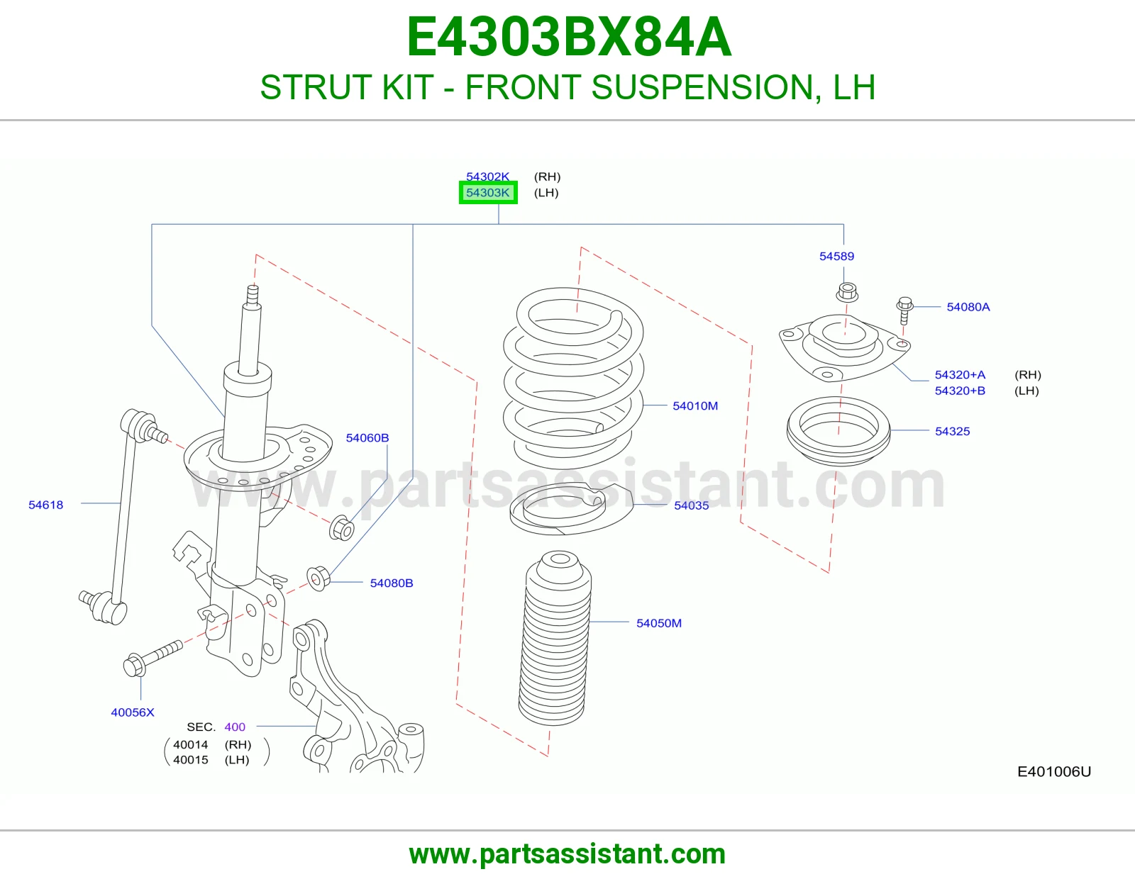 مساعد امامي يسار E4303BX84A