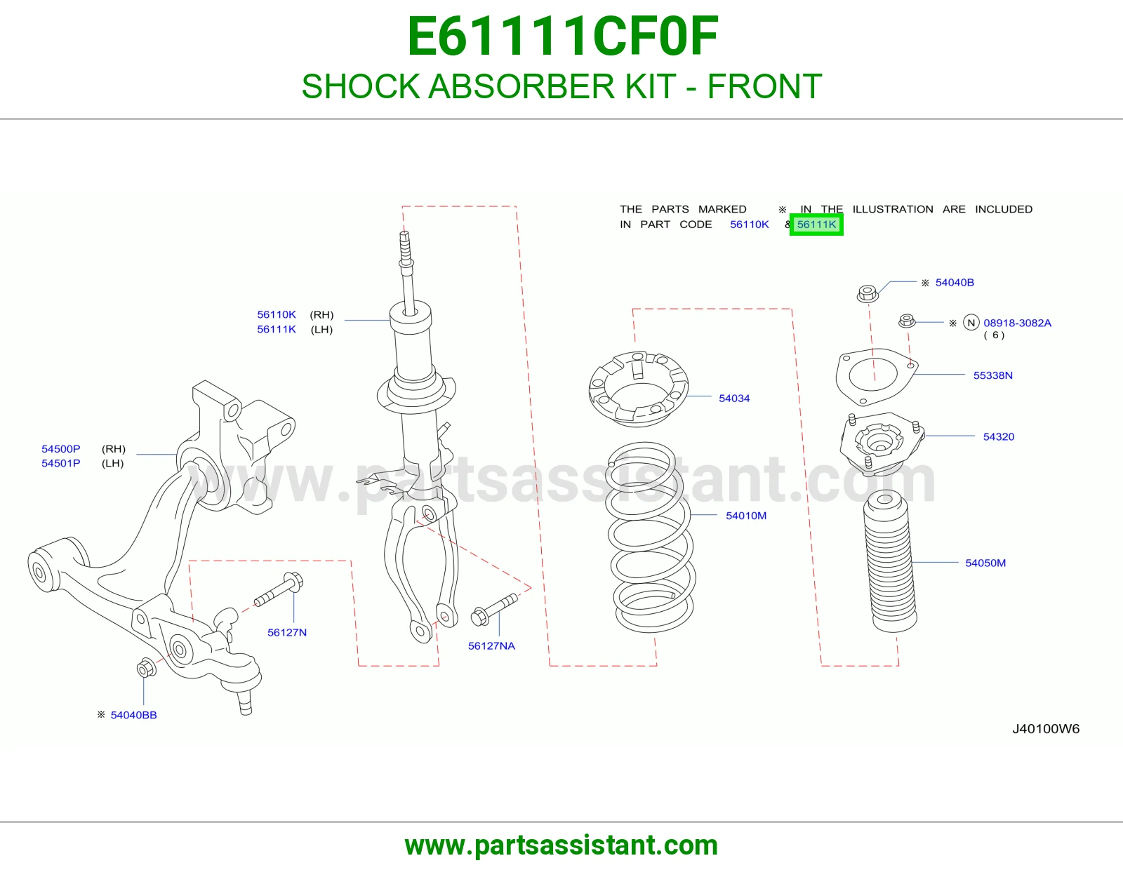 SHOCK ABSORBER KIT - FRONT E61111CF0F