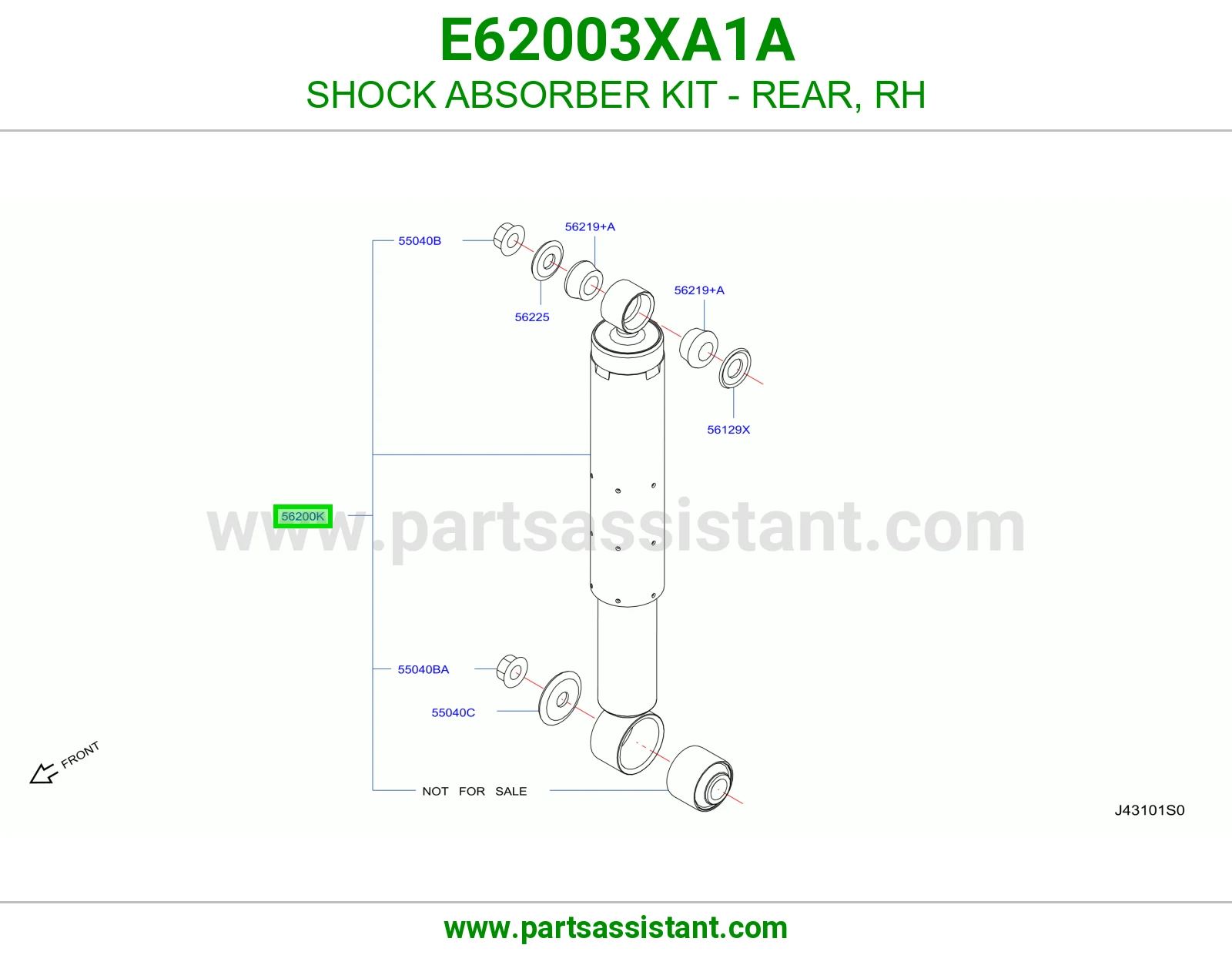 مساعد خلفي يمين E62003XA1A