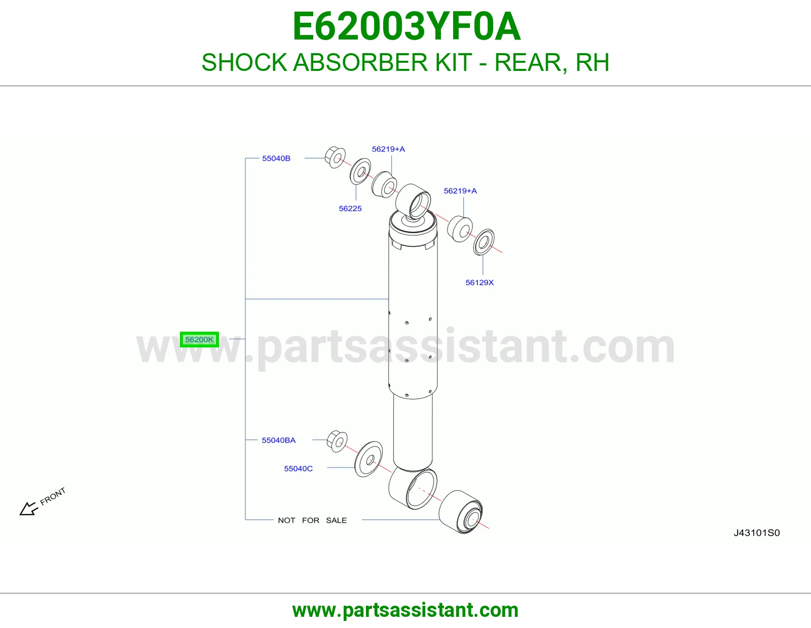 مساعد خلفي يمين E62003YF0A
