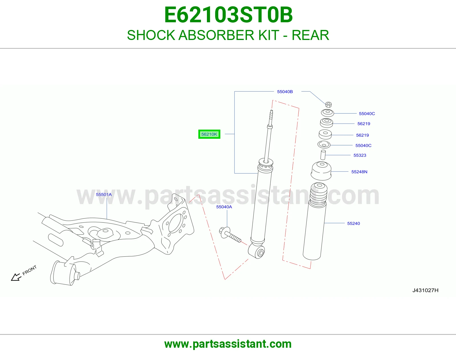 مساعد خلفي E62103ST0B