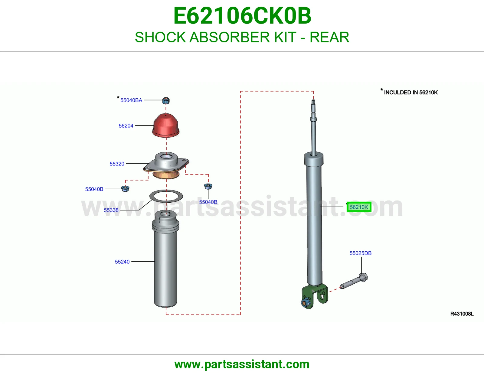 مساعد خلفي E62106CK0B