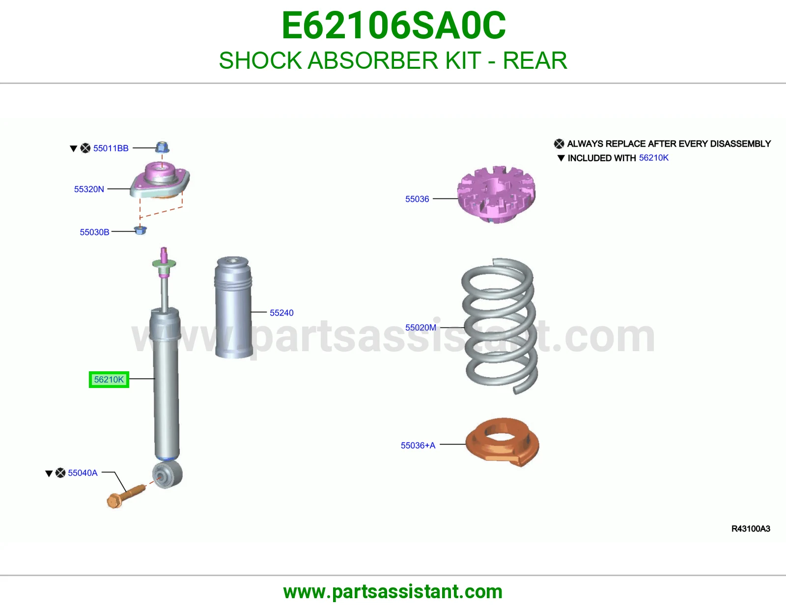 مساعد خلفي E62106SA0C
