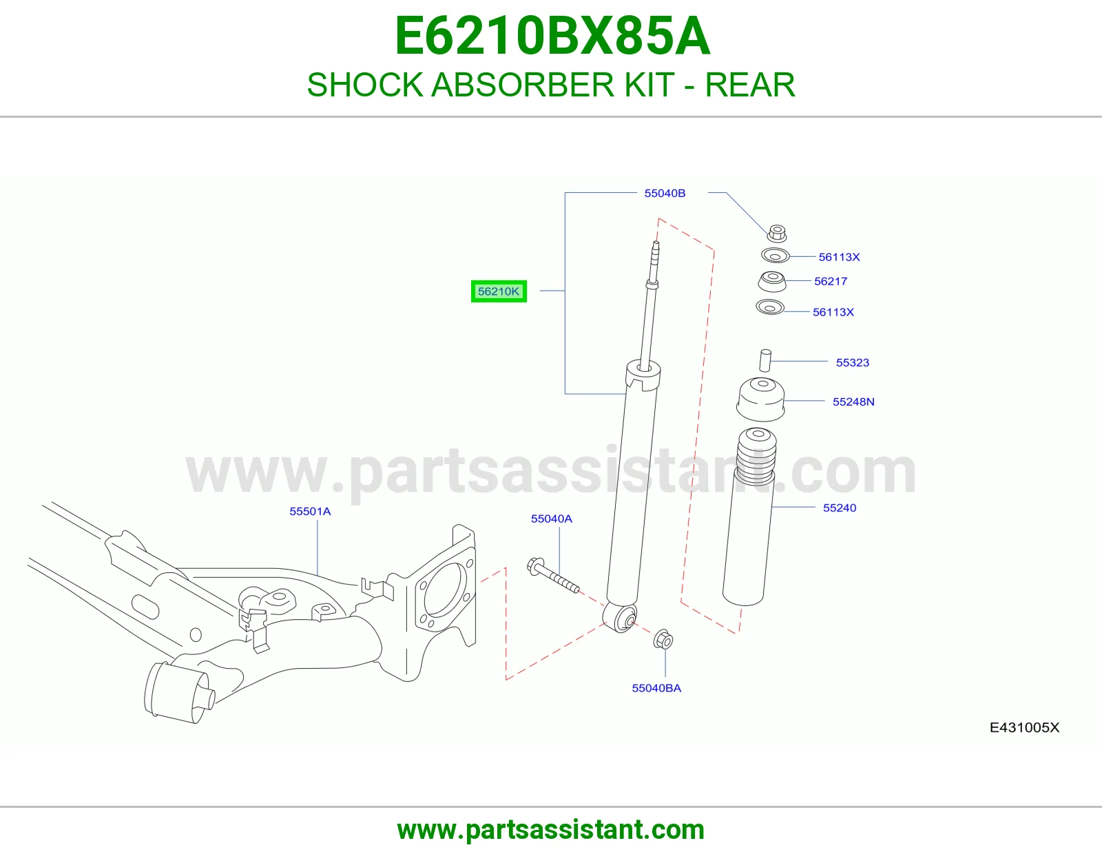 مساعد خلفي E6210BX85A