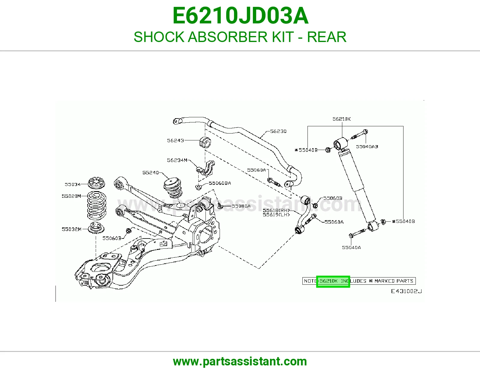 مساعد خلفي E6210JD03A