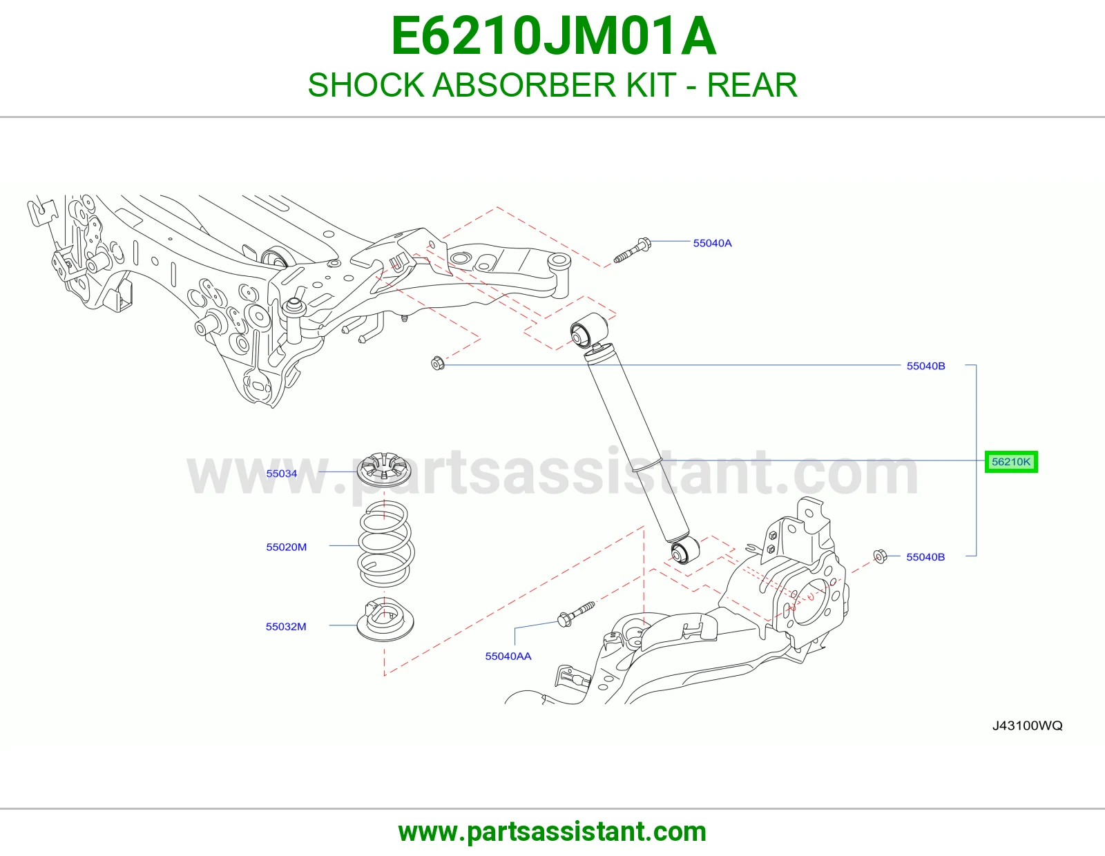 مساعد خلفي E6210JM01A
