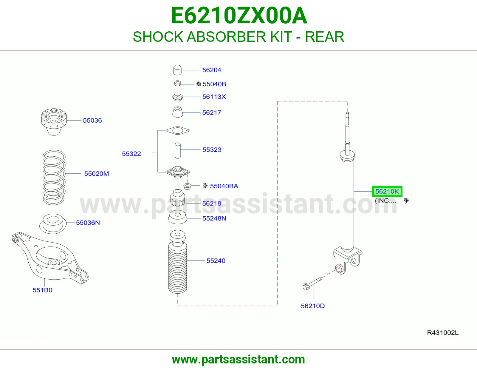 مساعد خلفي E6210ZX00A