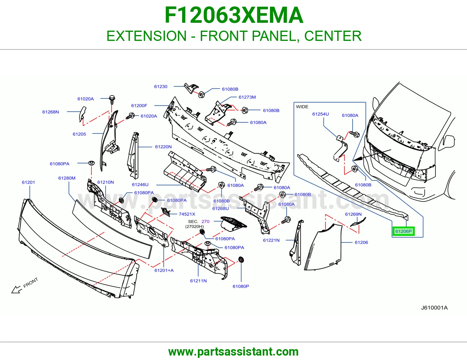 تكملة صدر أمامي وسط F12063XEMA