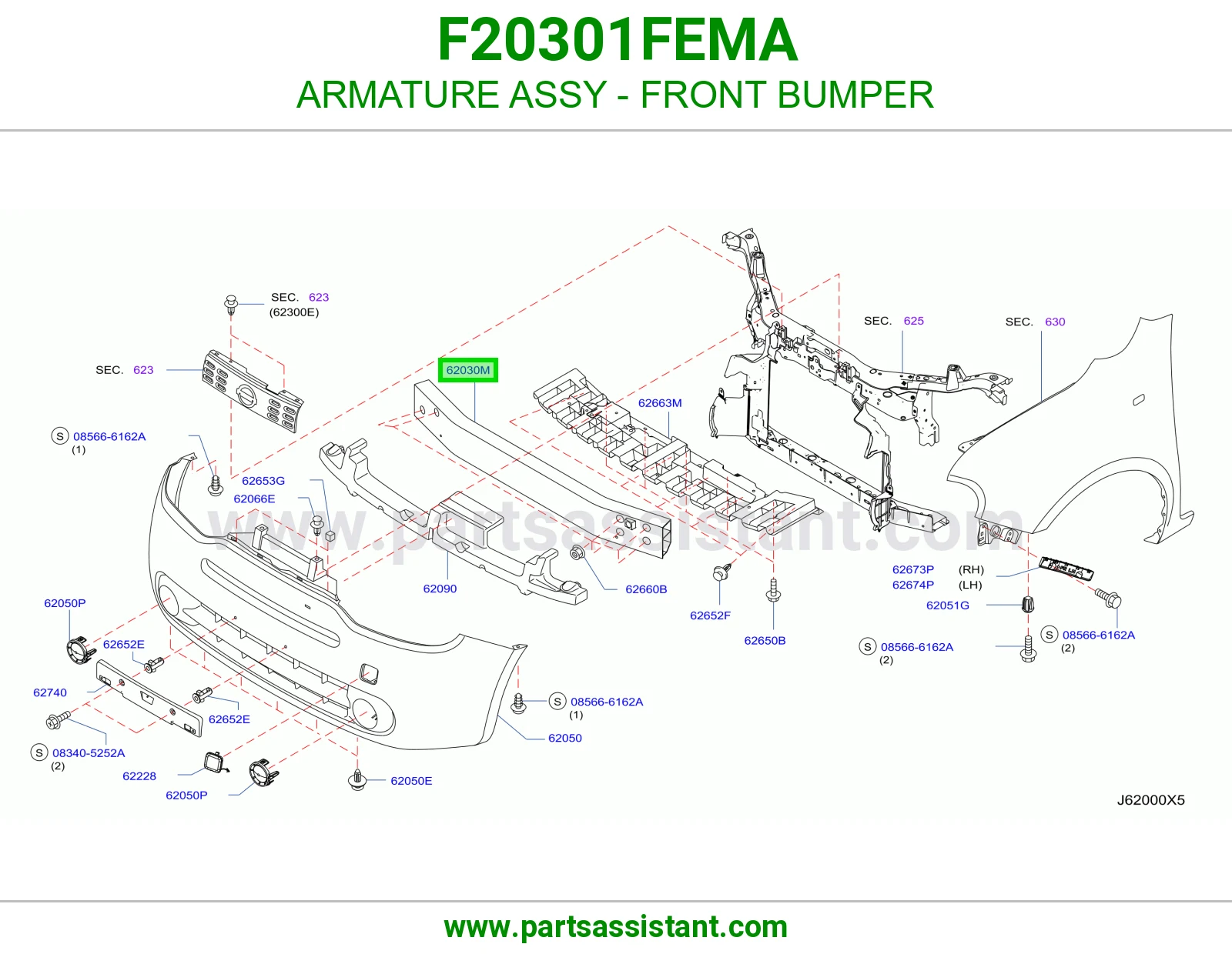 قلب سلف صدام أمامي كامل F20301FEMA