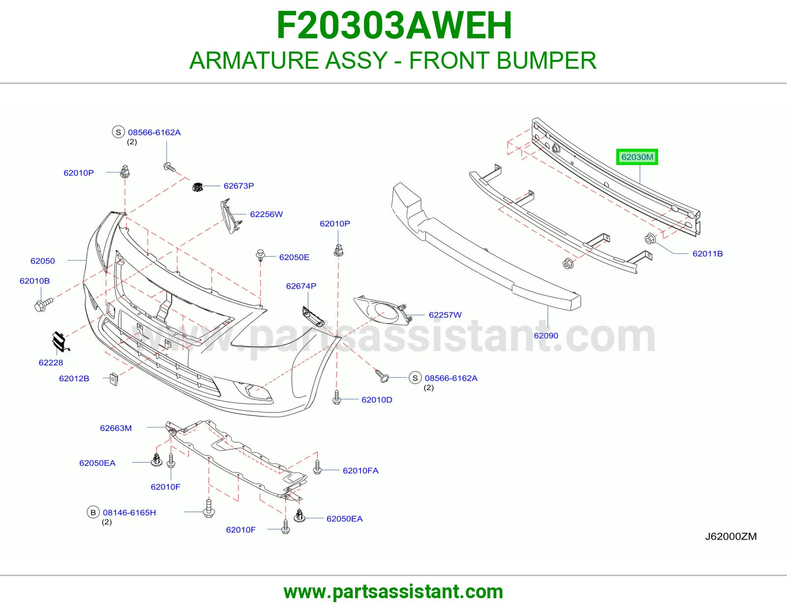 قلب سلف صدام أمامي كامل F20303AWEH