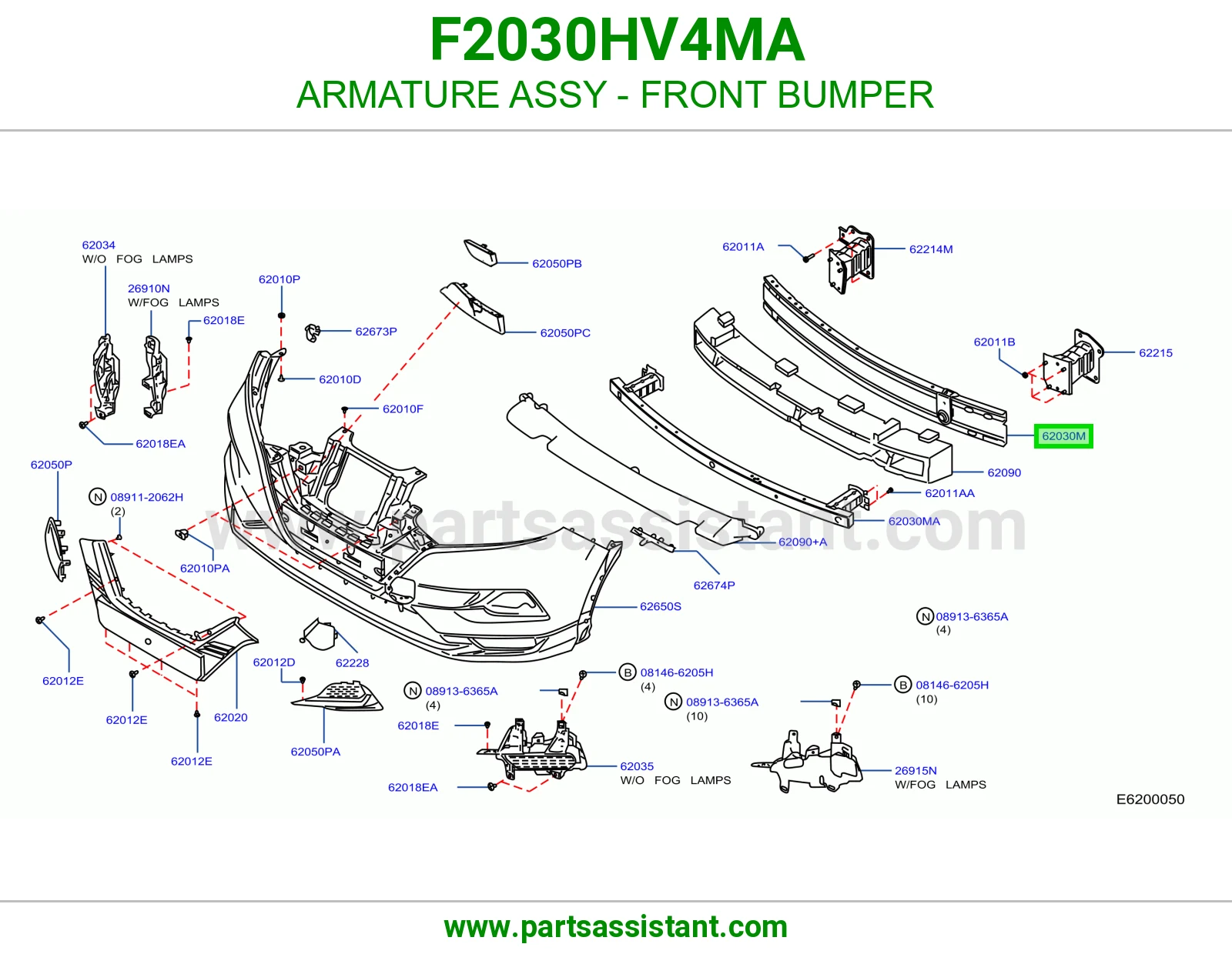 قلب سلف صدام أمامي كامل F2030HV4MA