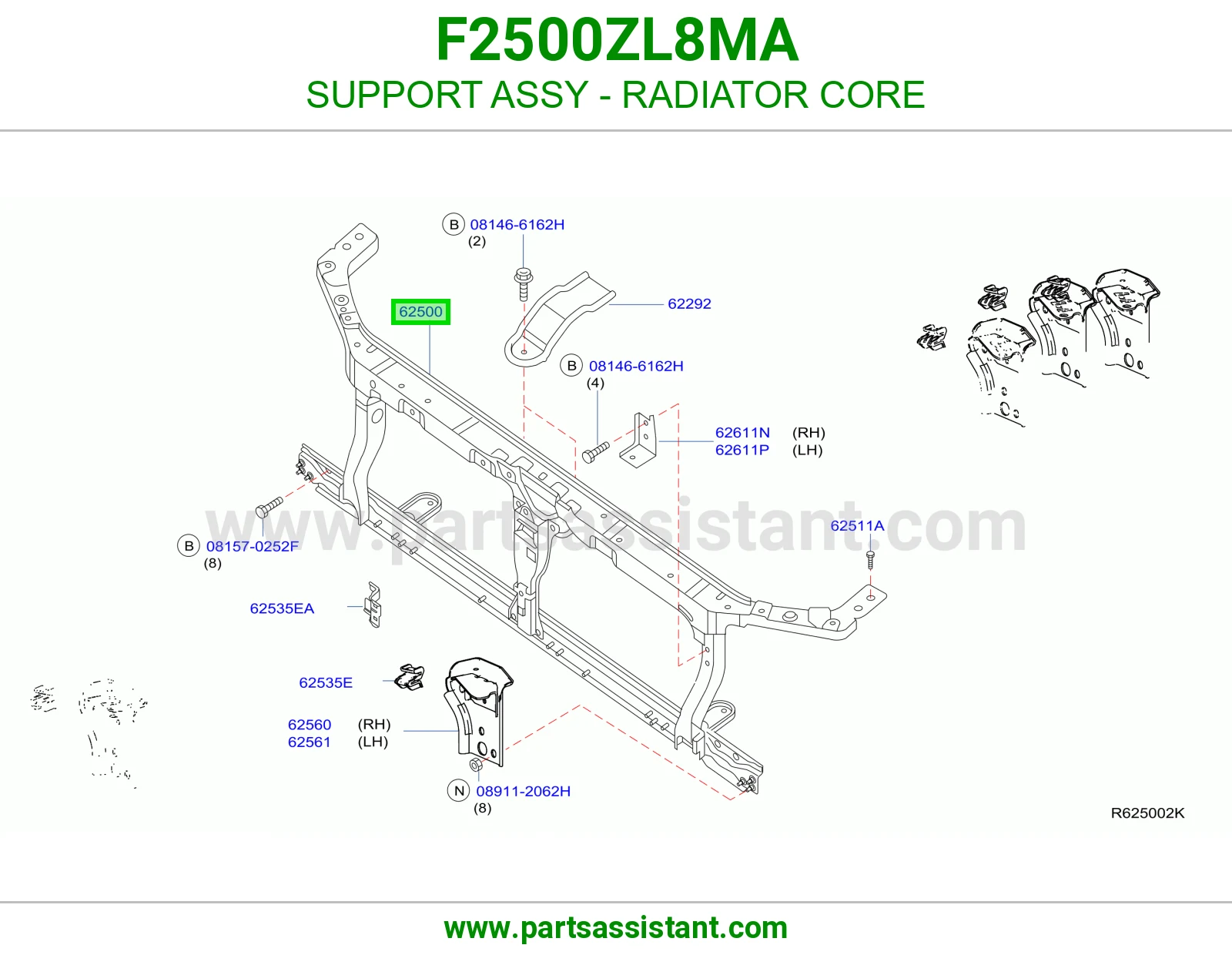 وجهيه امامي F2500ZL8MA