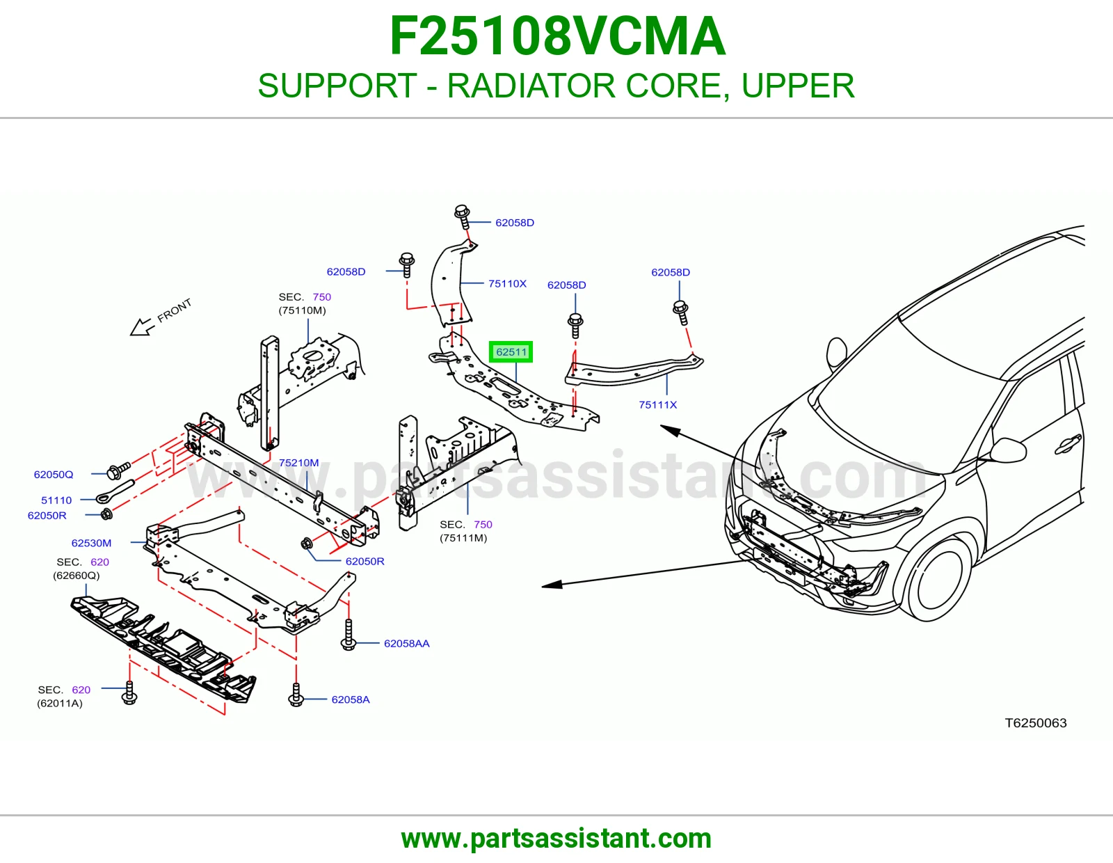 قاعدة قلب رديتر فوق F25108VCMA
