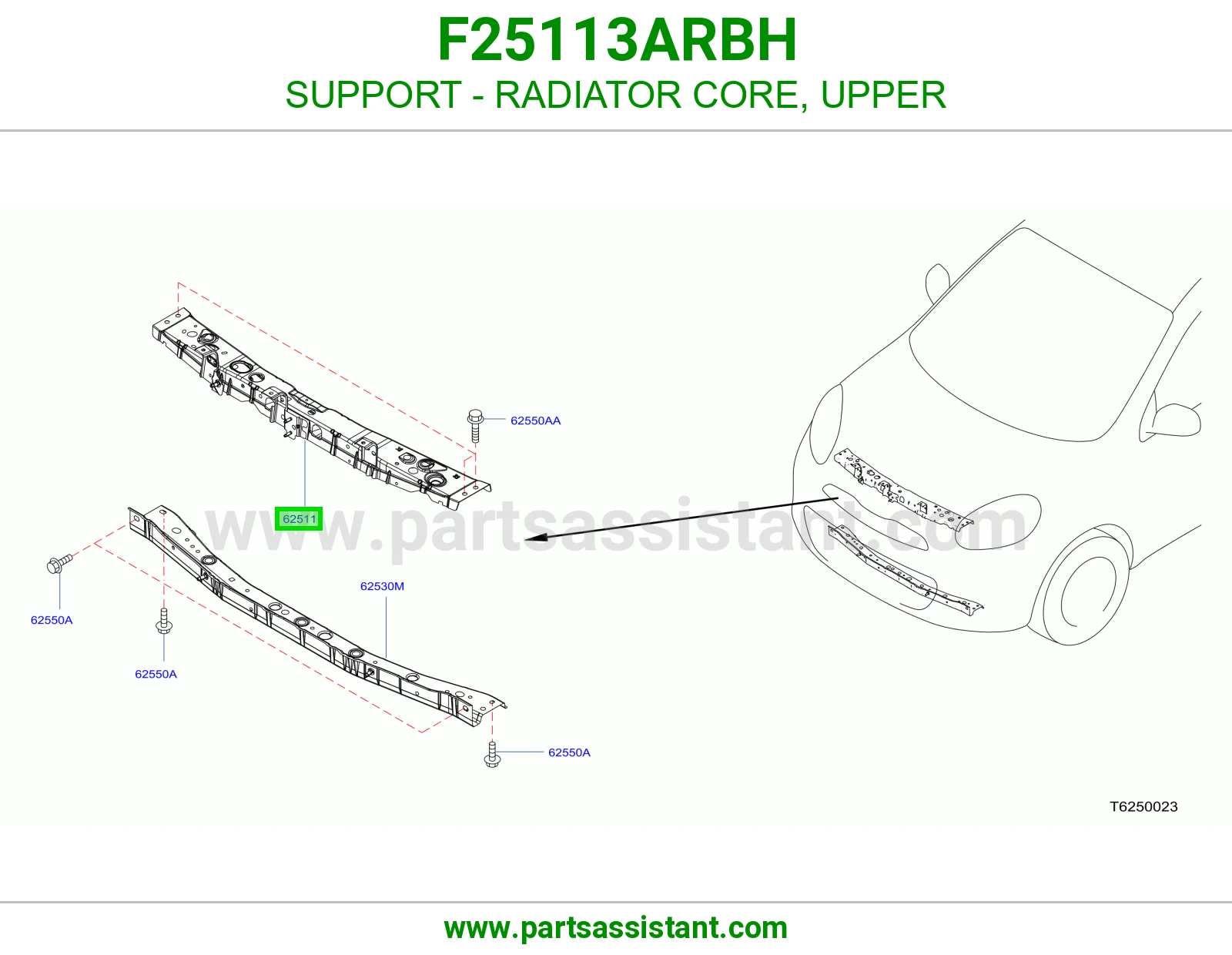 قاعدة قلب رديتر فوق F25113ARBH