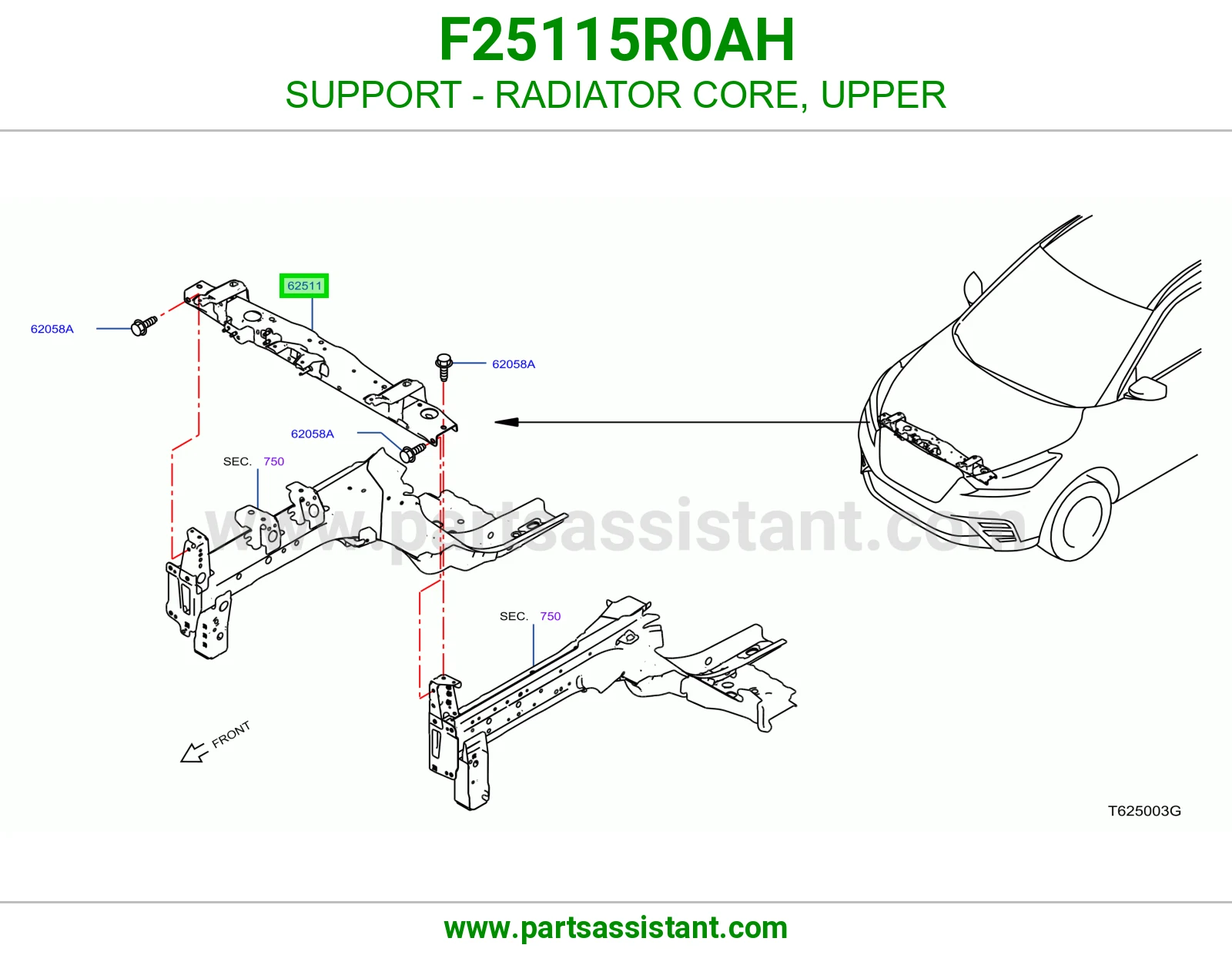 قاعدة قلب رديتر فوق F25115R0AH