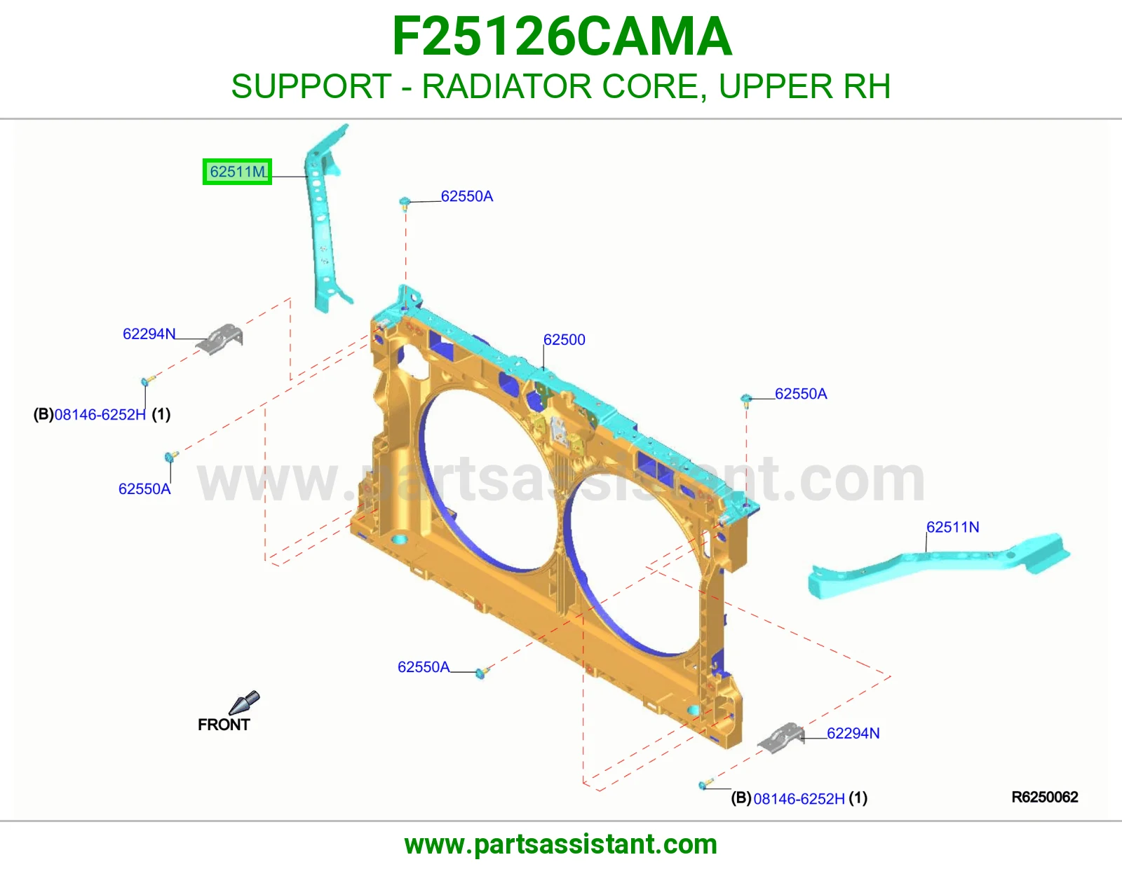 قاعدة قلب رديتر فوق يمين F25126CAMA
