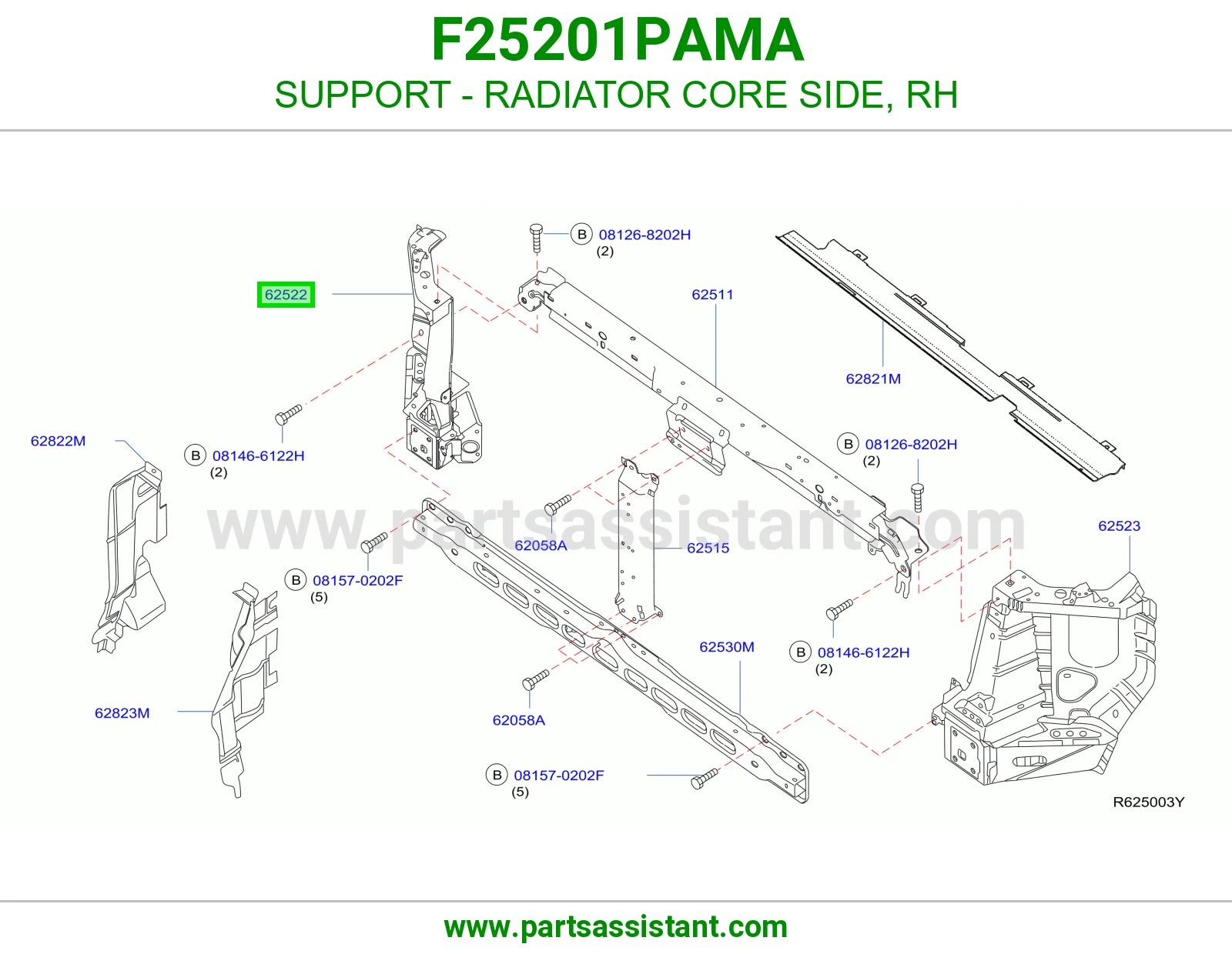 قاعدة جنب رديتر يمين F25201PAMA