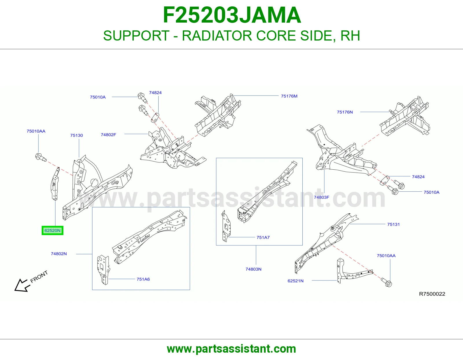 قاعدة جنب رديتر يمين F25203JAMA