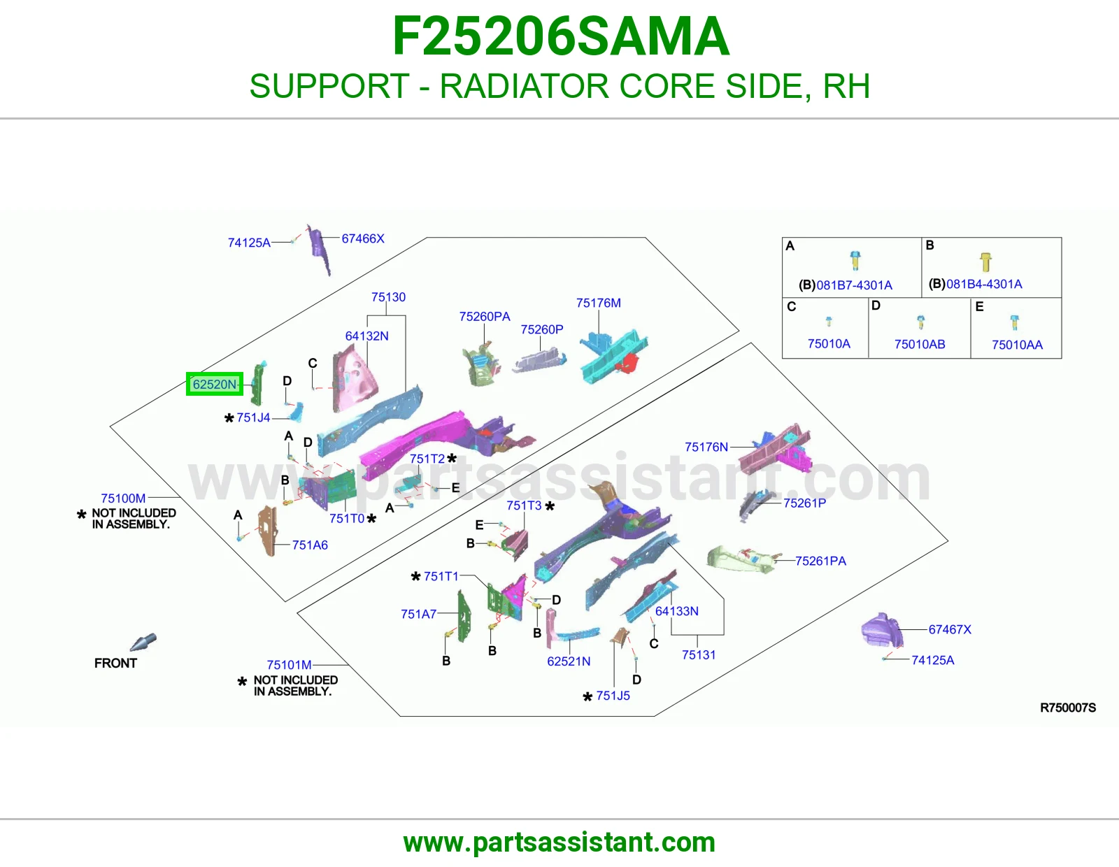 قاعدة جنب رديتر يمين F25206SAMA