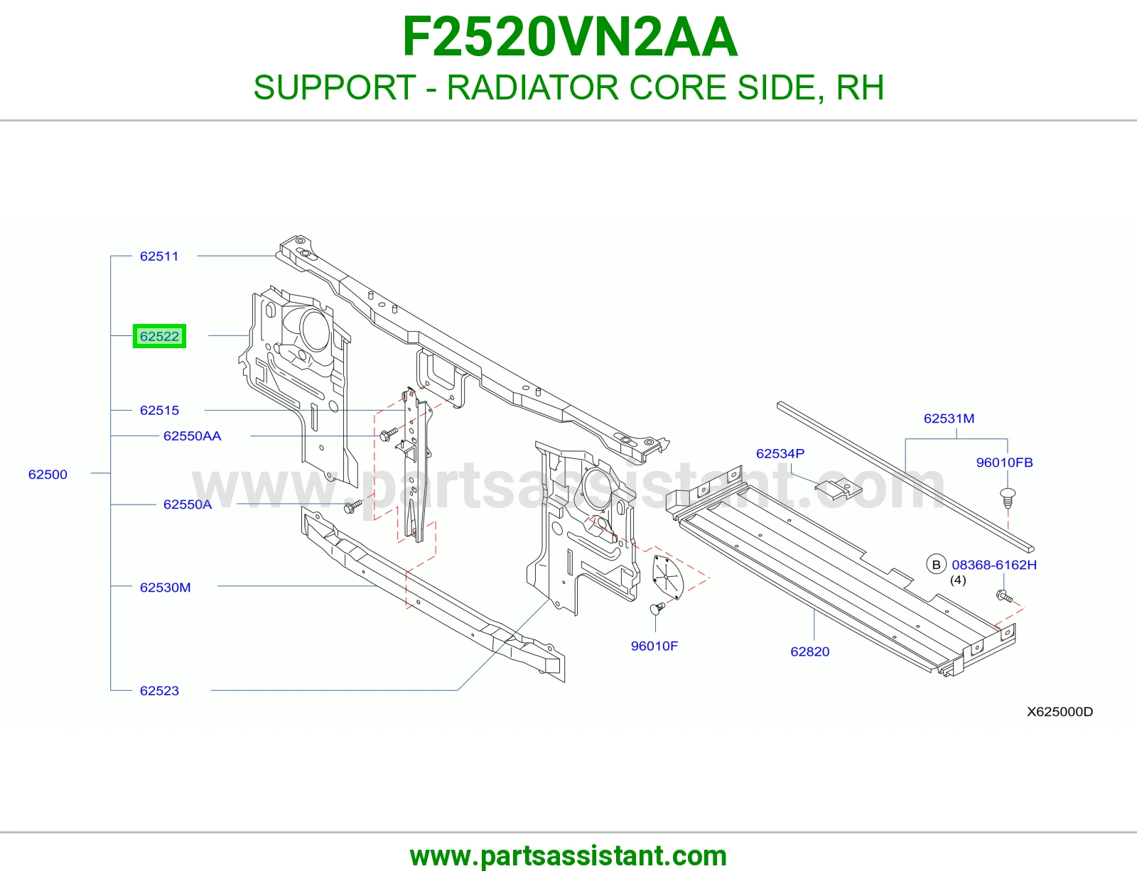 قاعدة جنب رديتر يمين F2520VN2AA