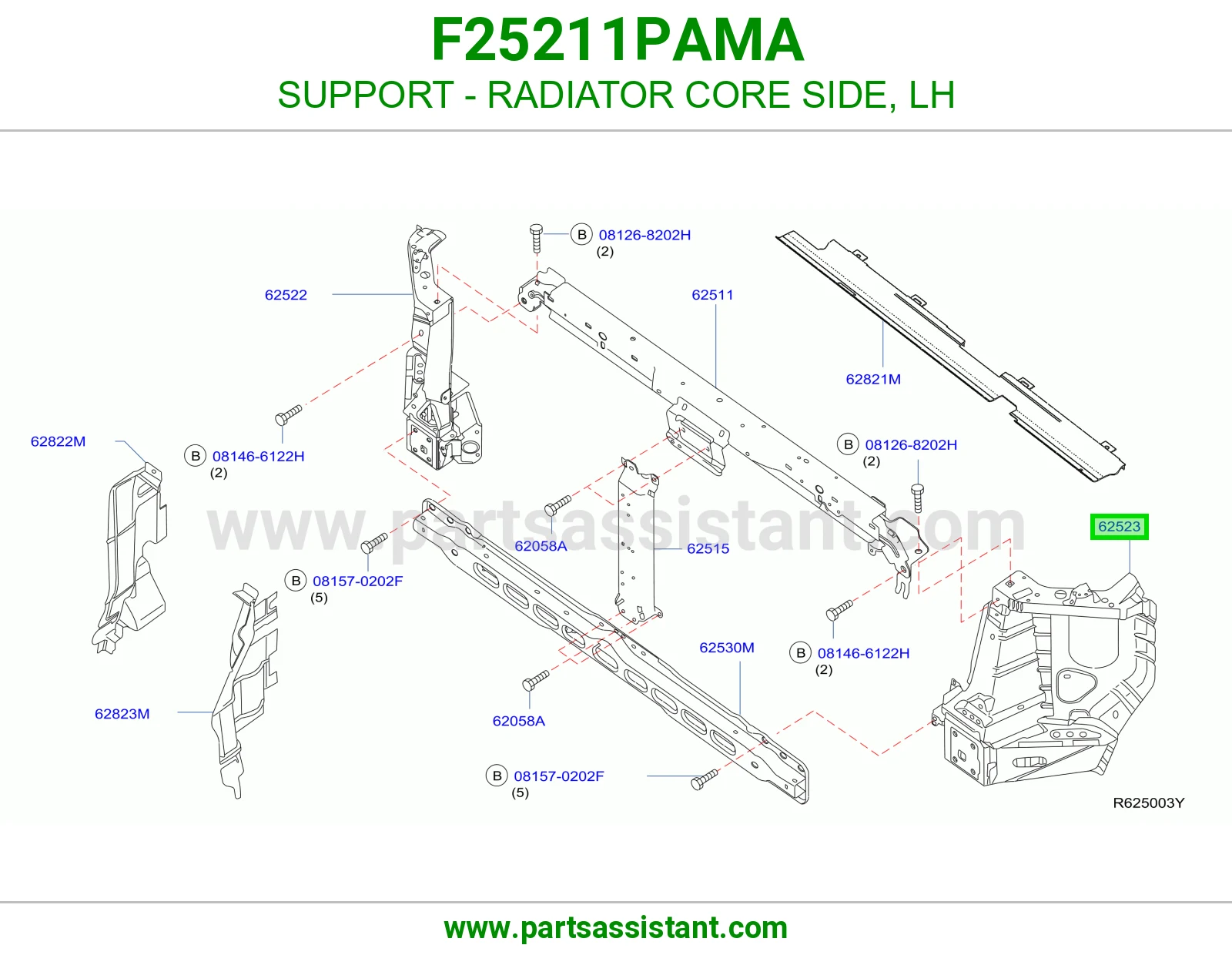 قاعدة جنب رديتر يسار F25211PAMA