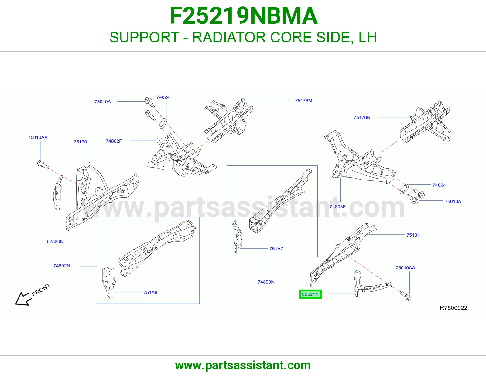 قاعدة جنب رديتر يسار F25219NBMA