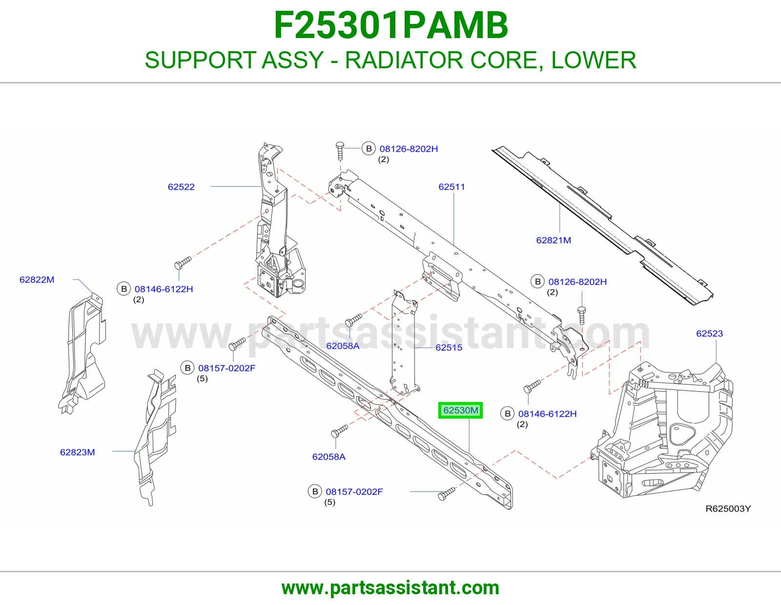 قاعدة قلب رديتر تحت كاملة F25301PAMB