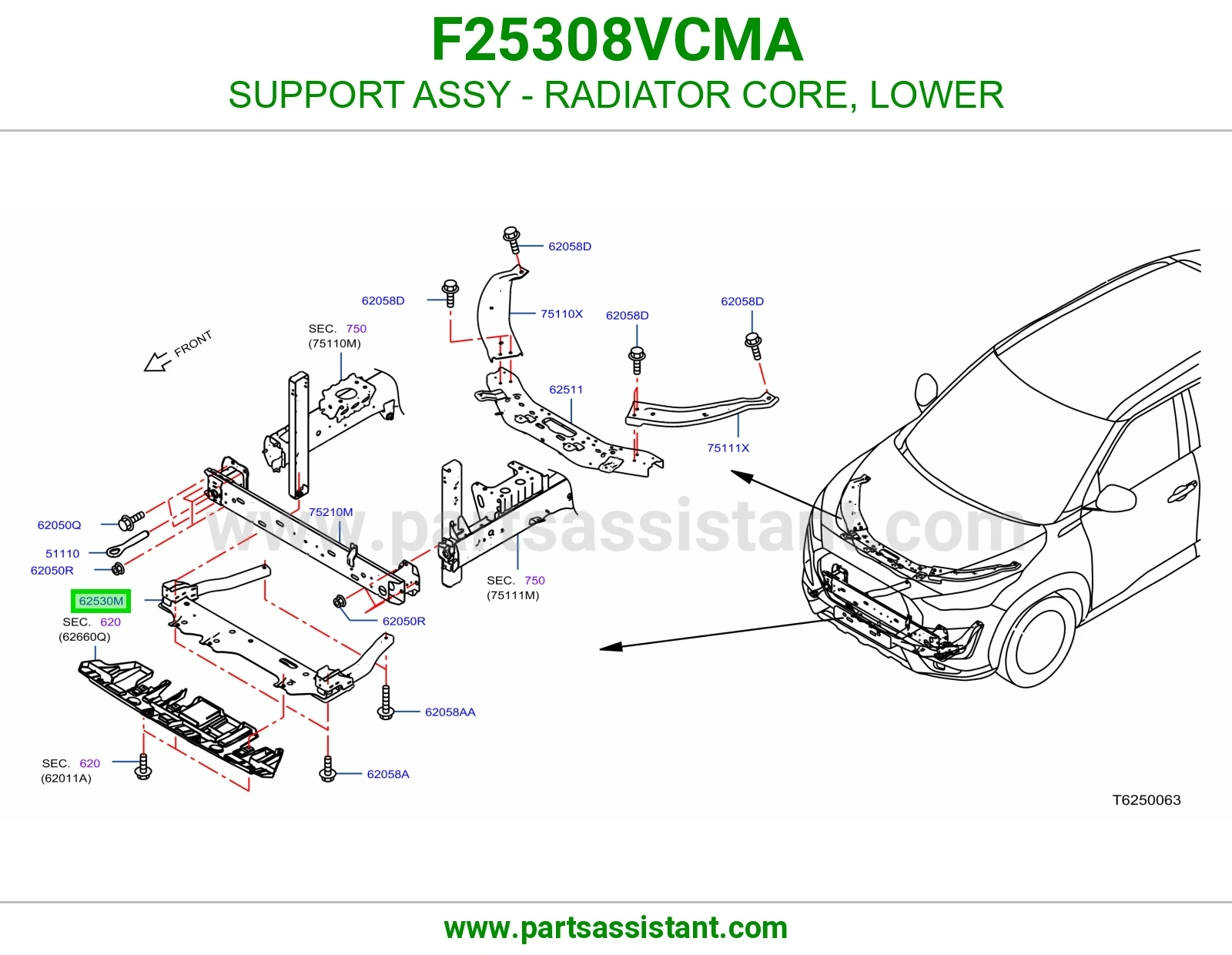 قاعدة قلب رديتر تحت كاملة F25308VCMA