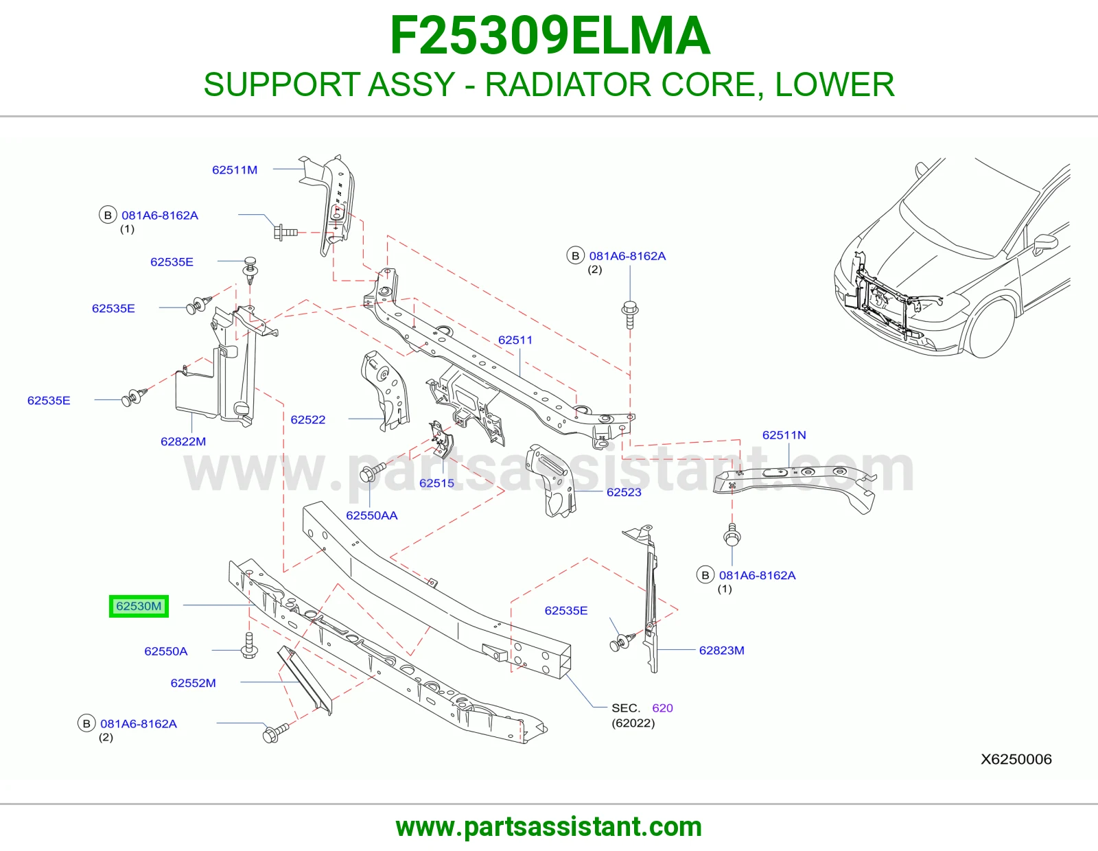 قاعدة قلب رديتر تحت كاملة F25309ELMA