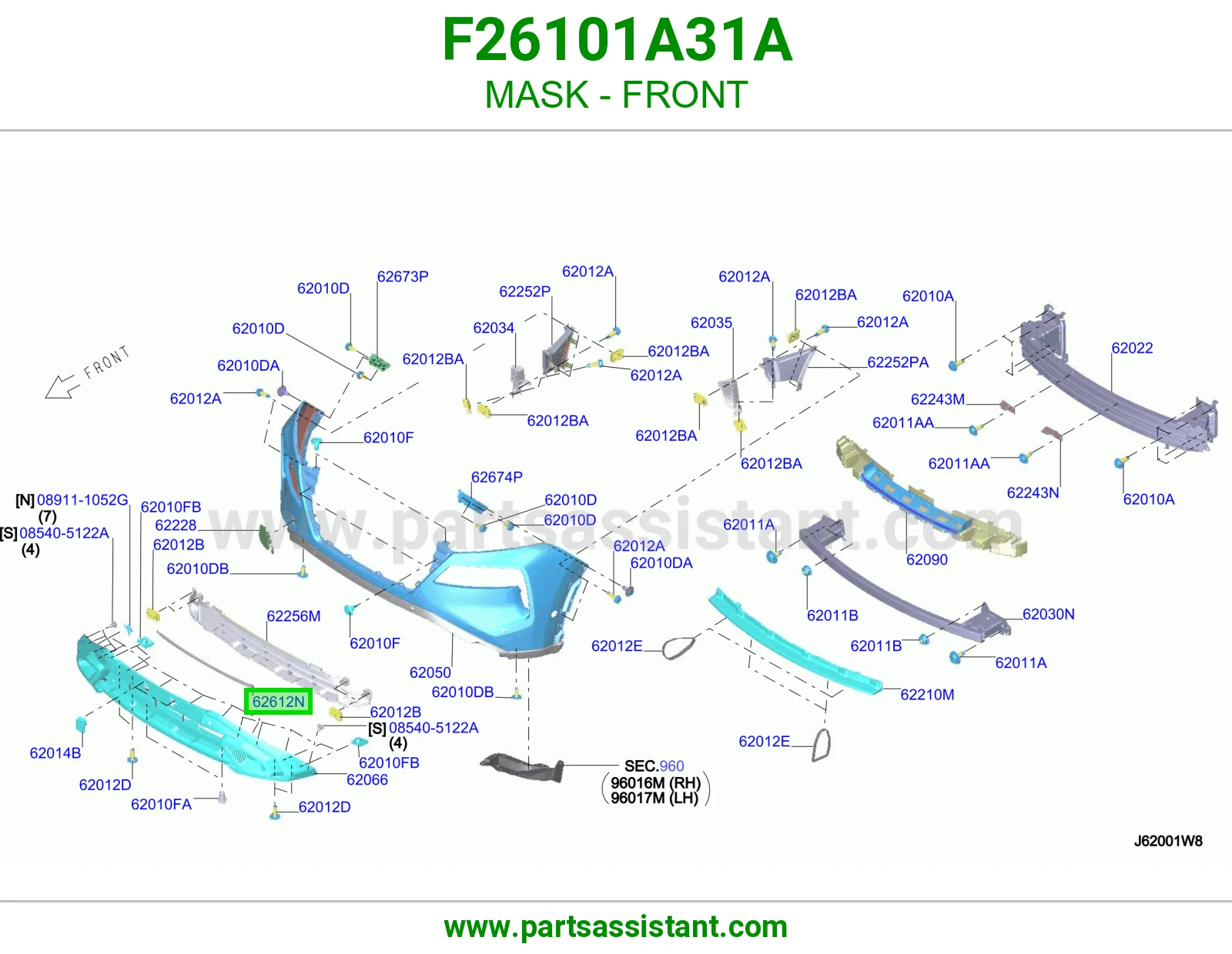 غطاء أمامي F26101A31A